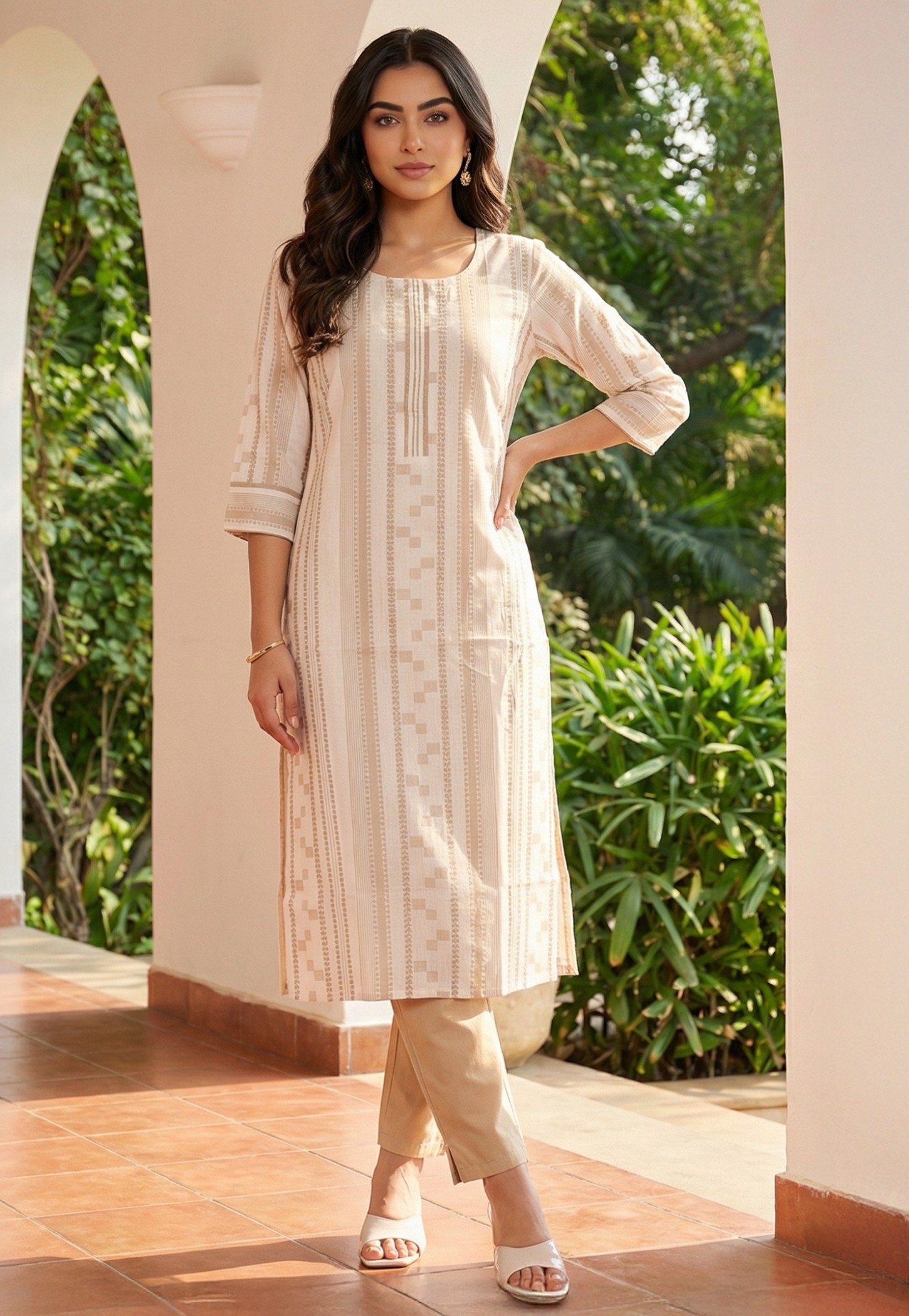 AURELIA Woven Design Straight Kurta-picture-13