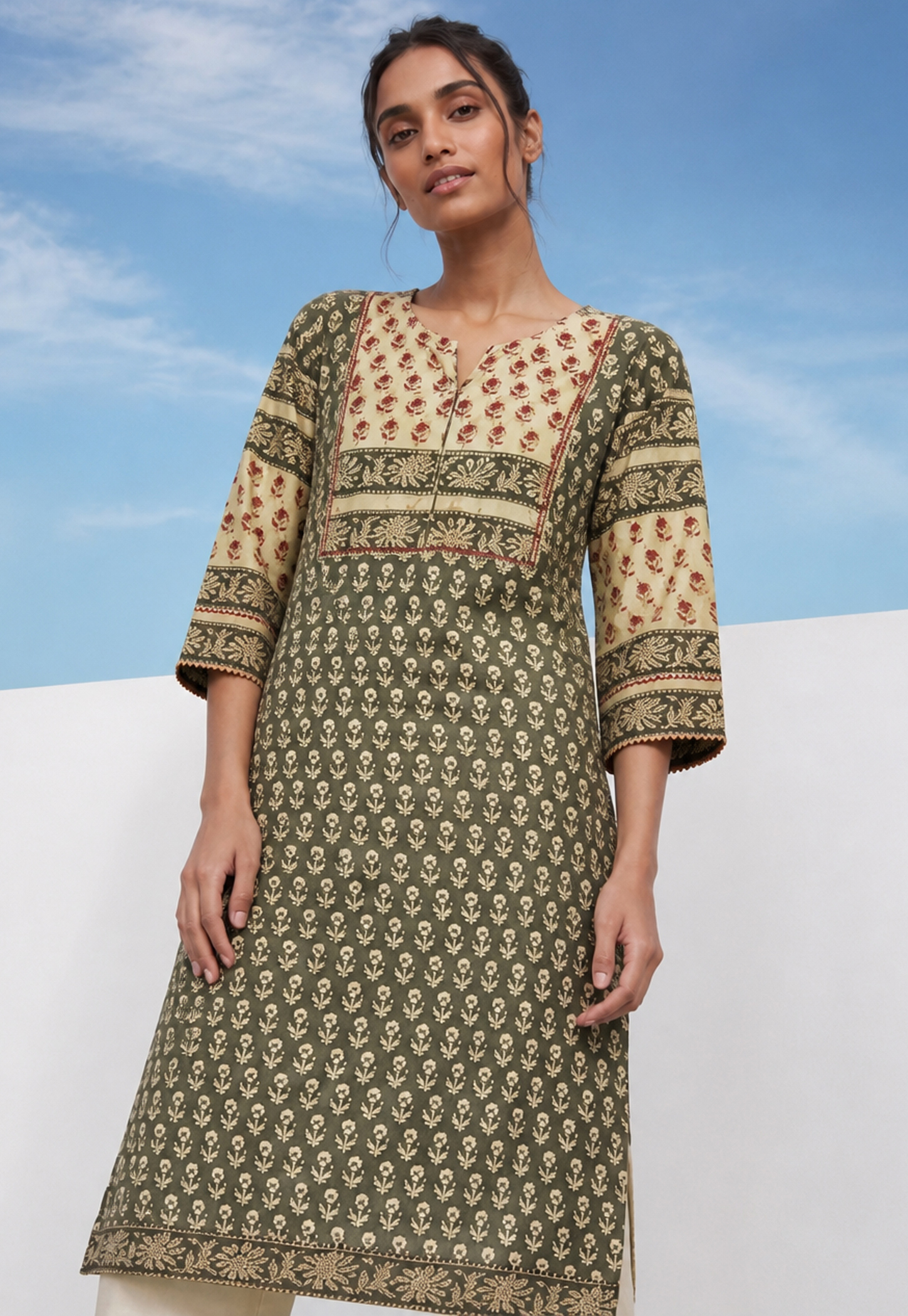 MELANGE Ethnic Motif Straight Kurta-picture-25