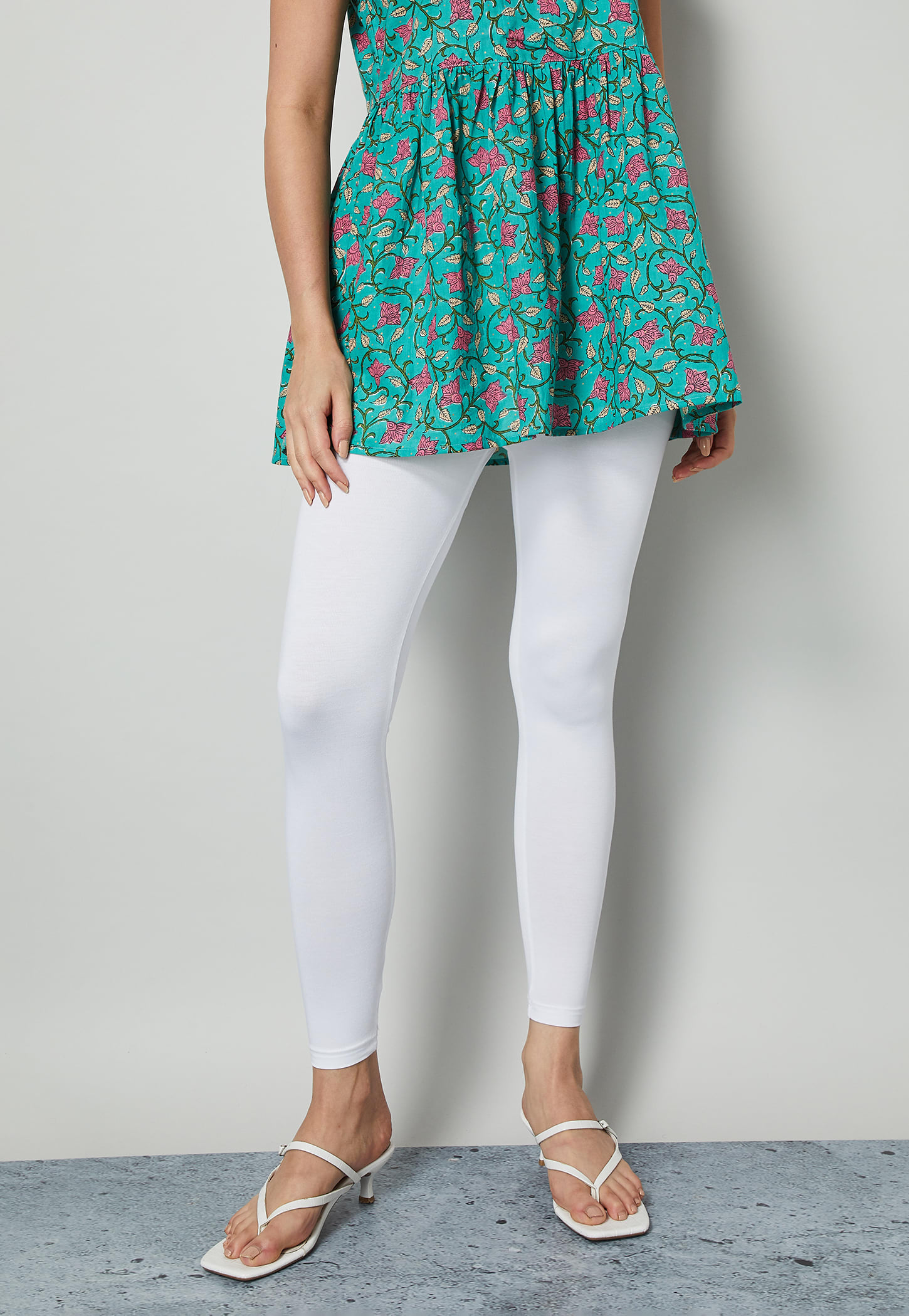 MELANGE Solid Leggings-picture-24