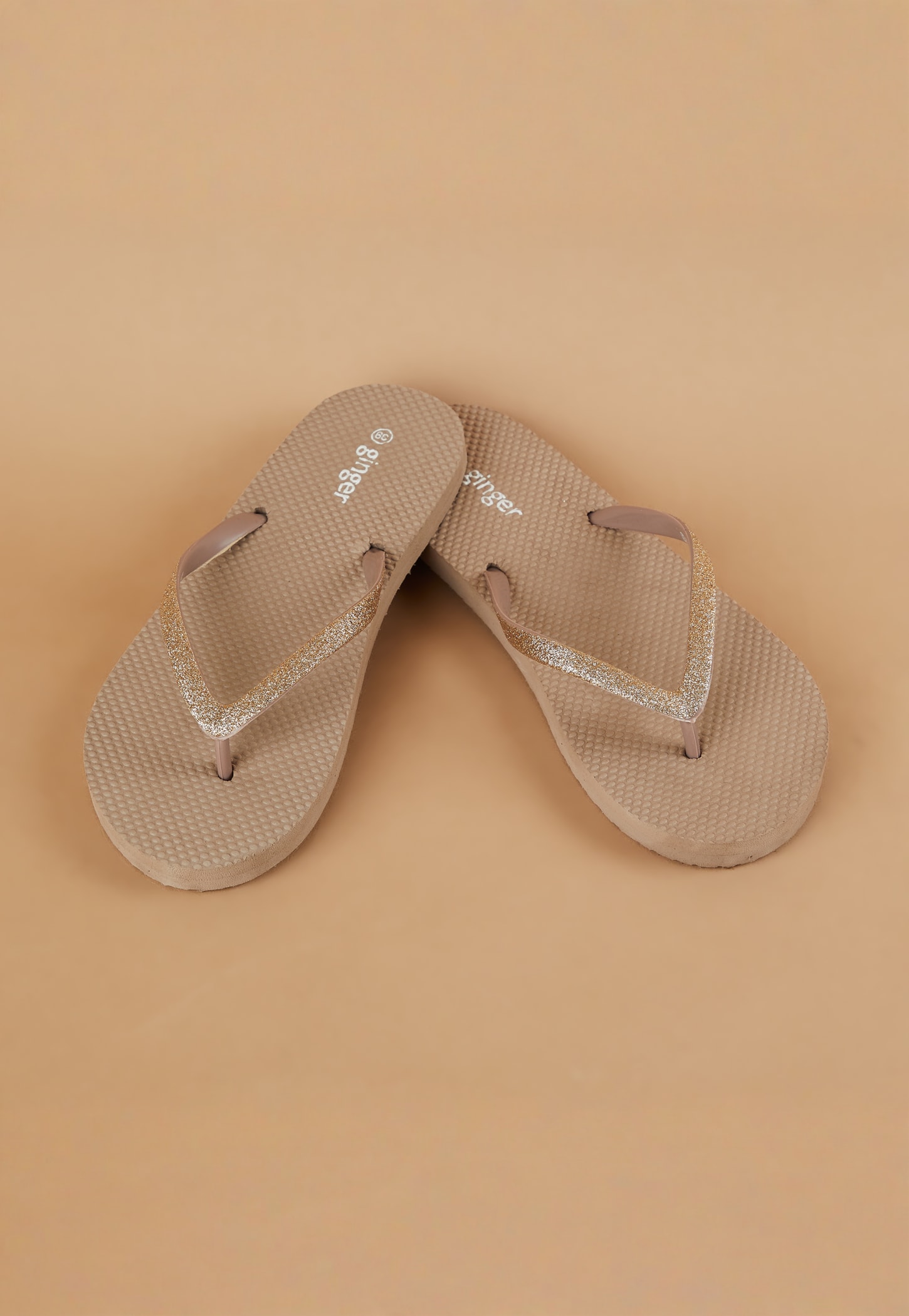 GINGER Glittery Strap Flip Flops-picture-33