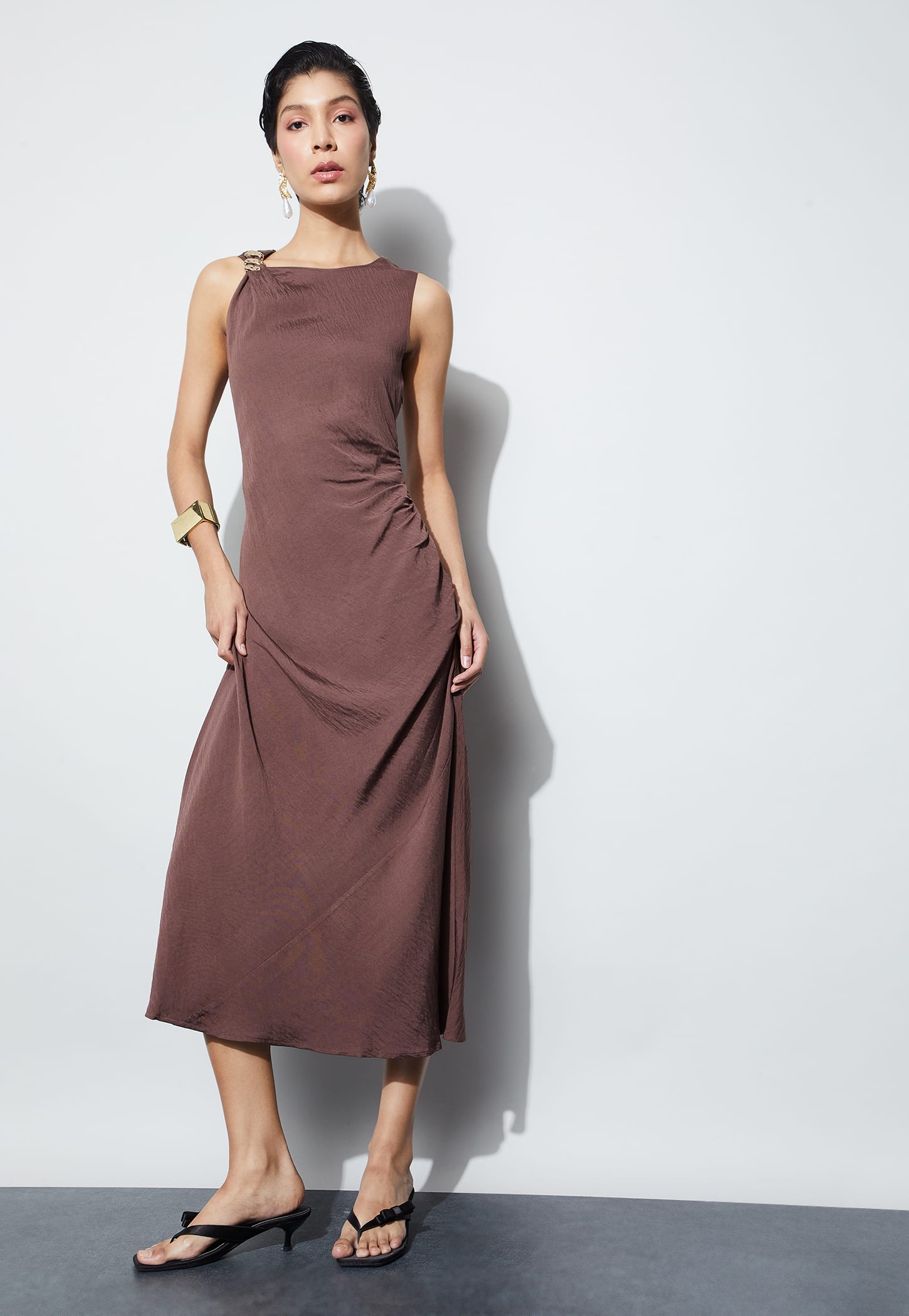 CODE Textured Midi Dress-picture-45