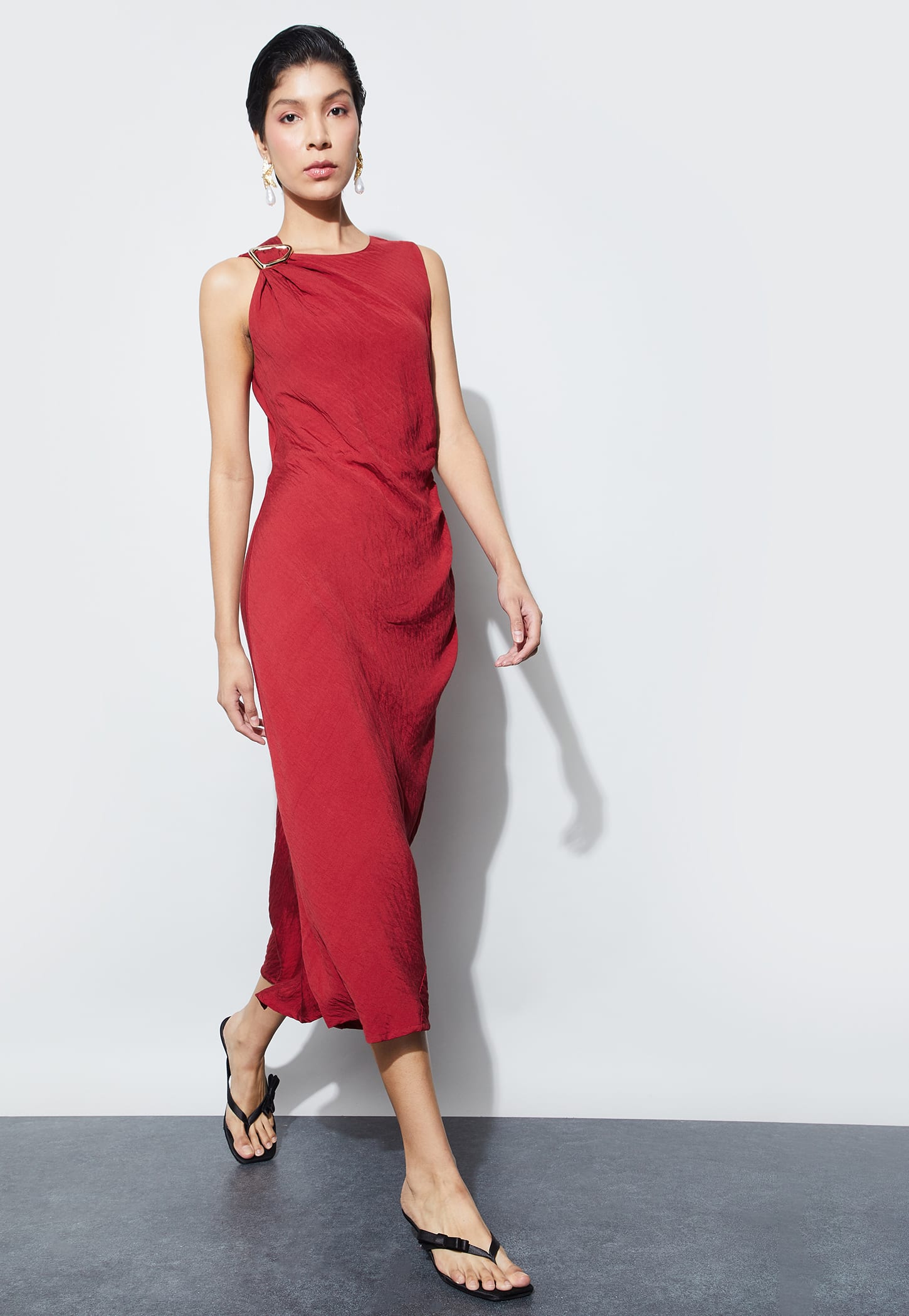 CODE Textured Midi Dress-picture-38