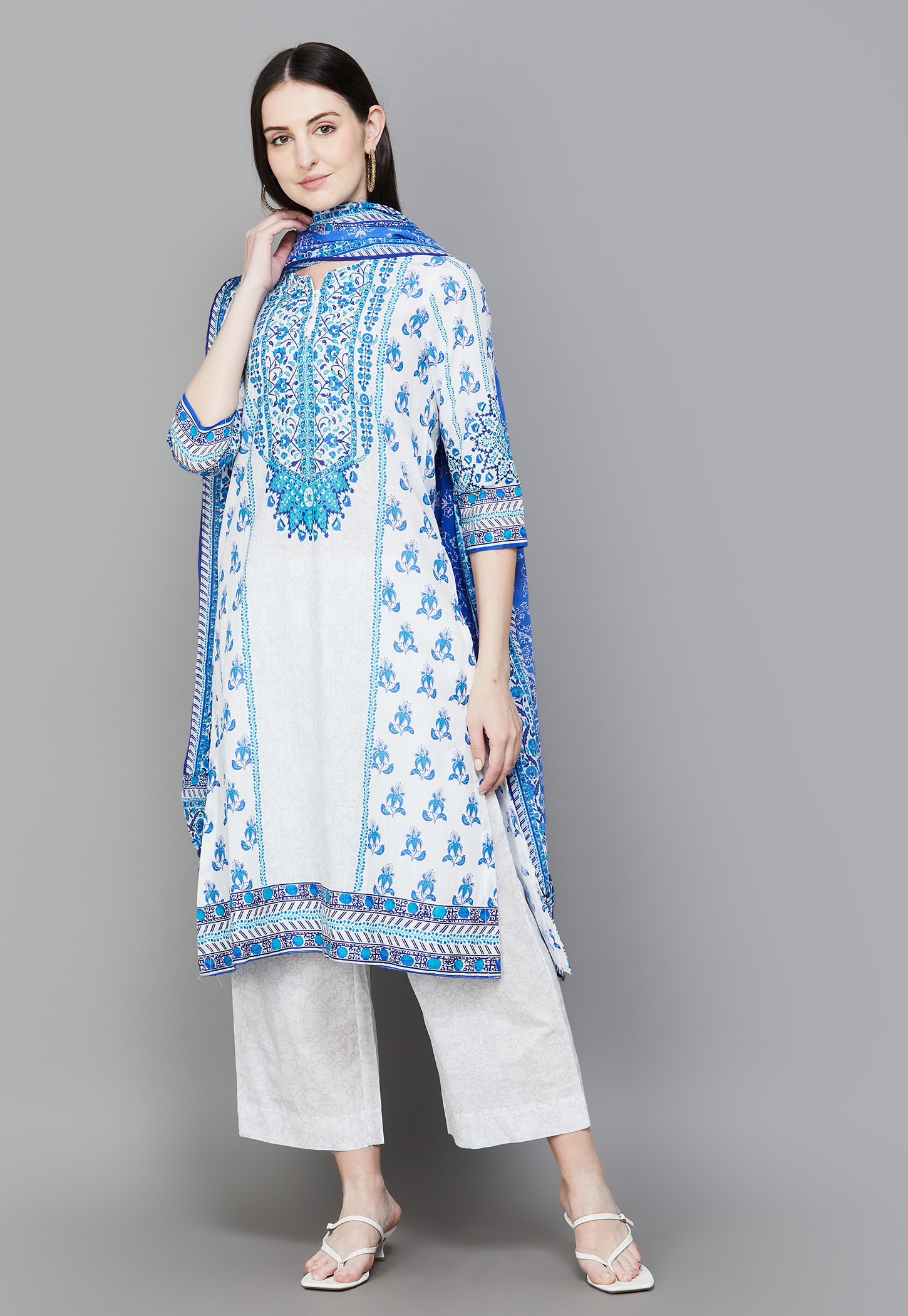 BIBA Floral Print Kurta Set-image-24
