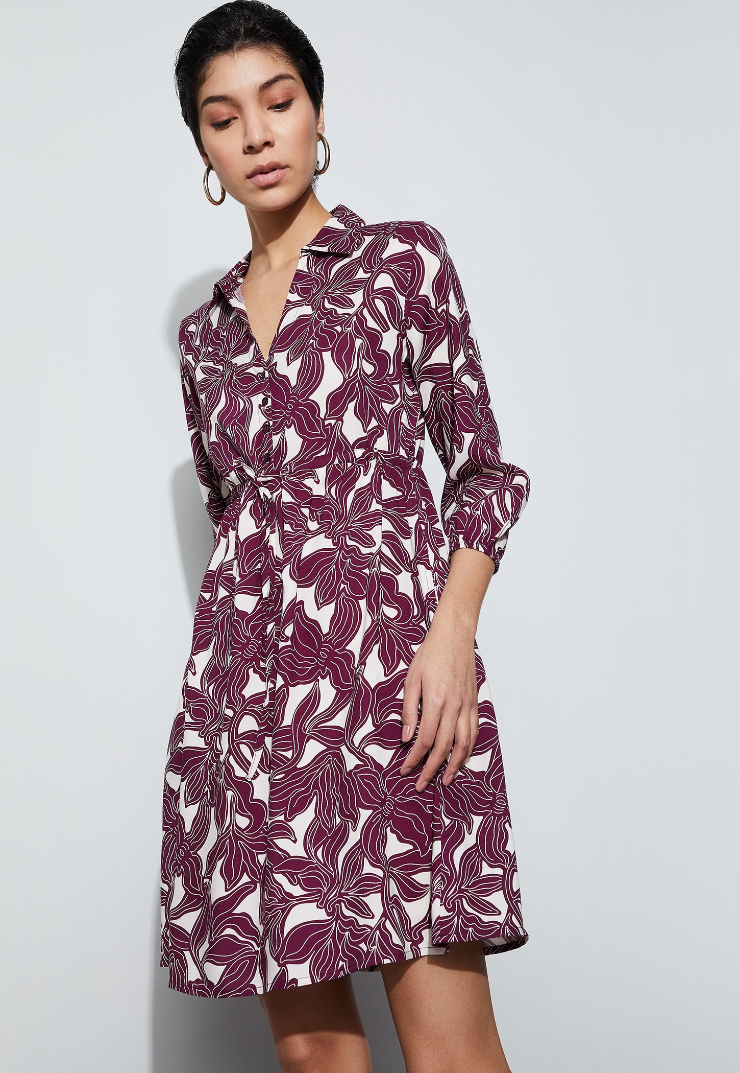 FAME FOREVER Printed Shirt Dress-picture-18