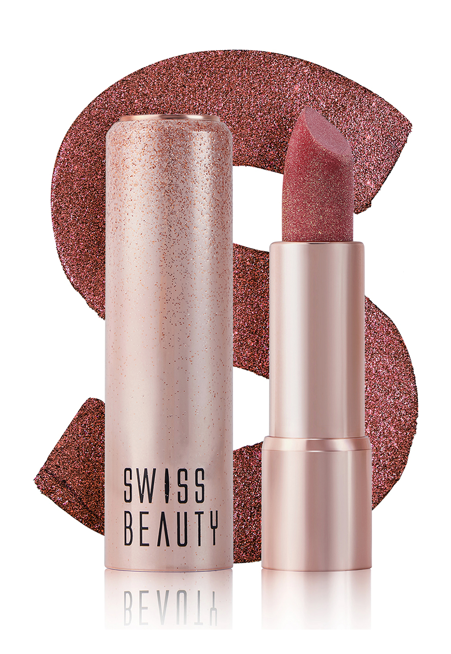 SWISS BEAUTY Glitter Bullet Lipstick - Glitz Pink - 3g-picture-35