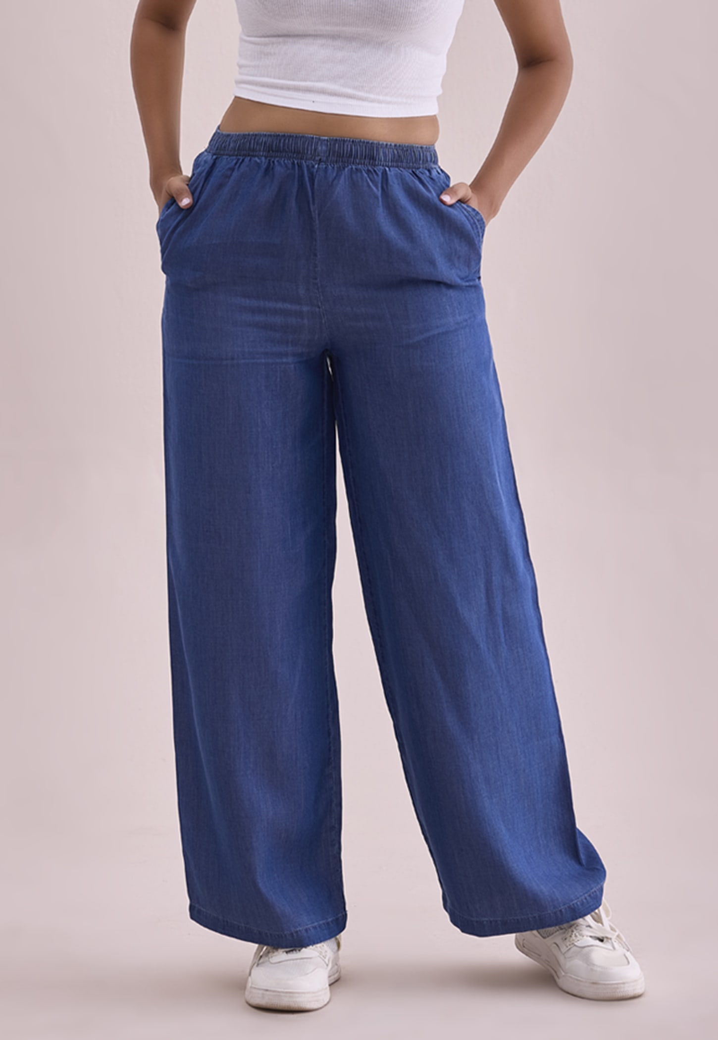 GO COLORS Solid Palazzos-image-17