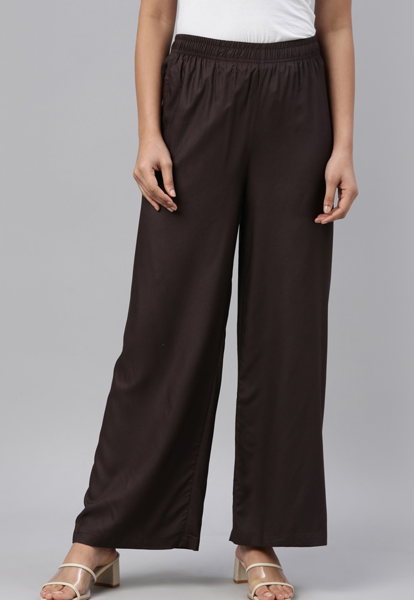 GO COLORS Solid Palazzos-picture-49