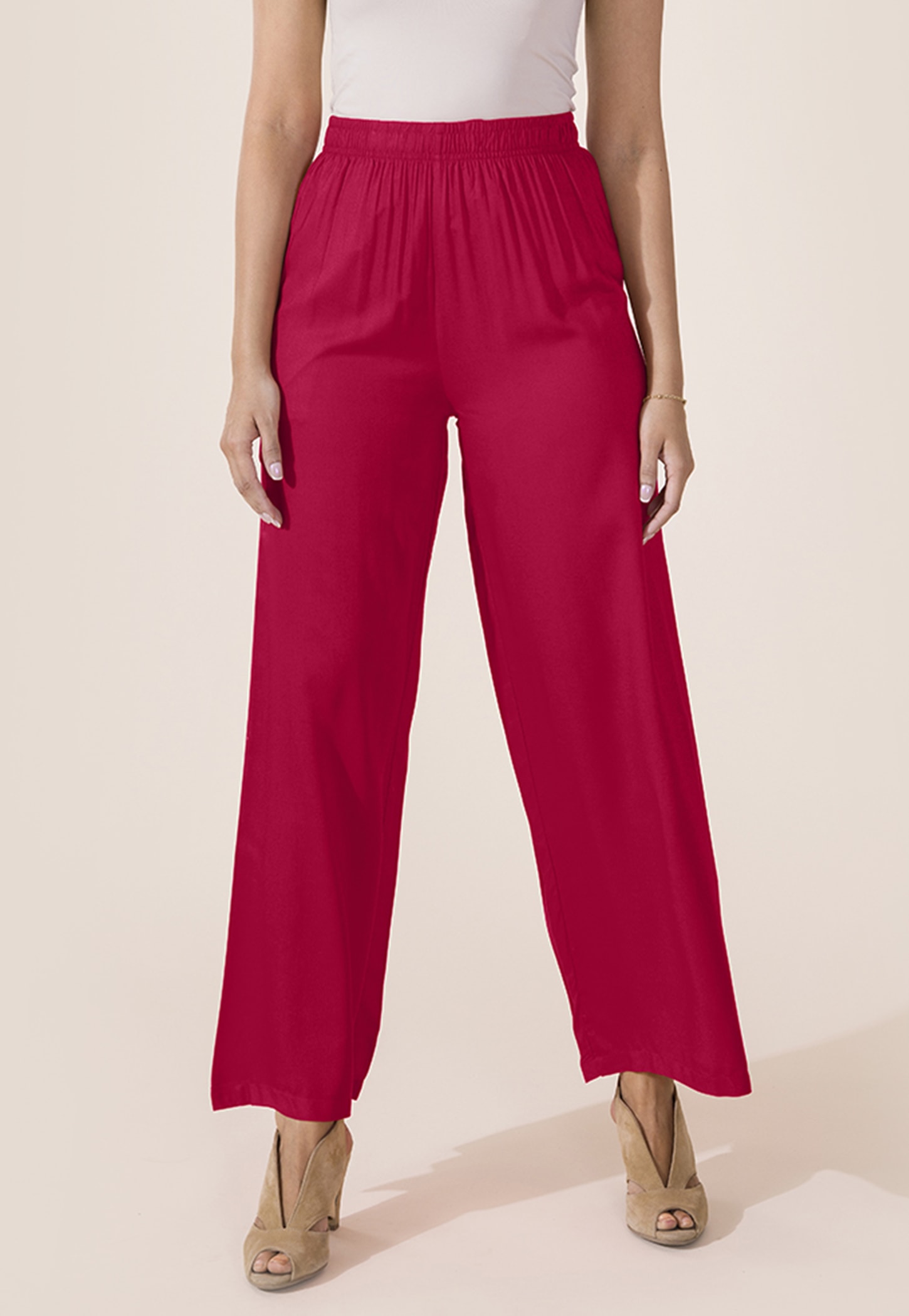 GO COLORS Solid Palazzos-picture-10