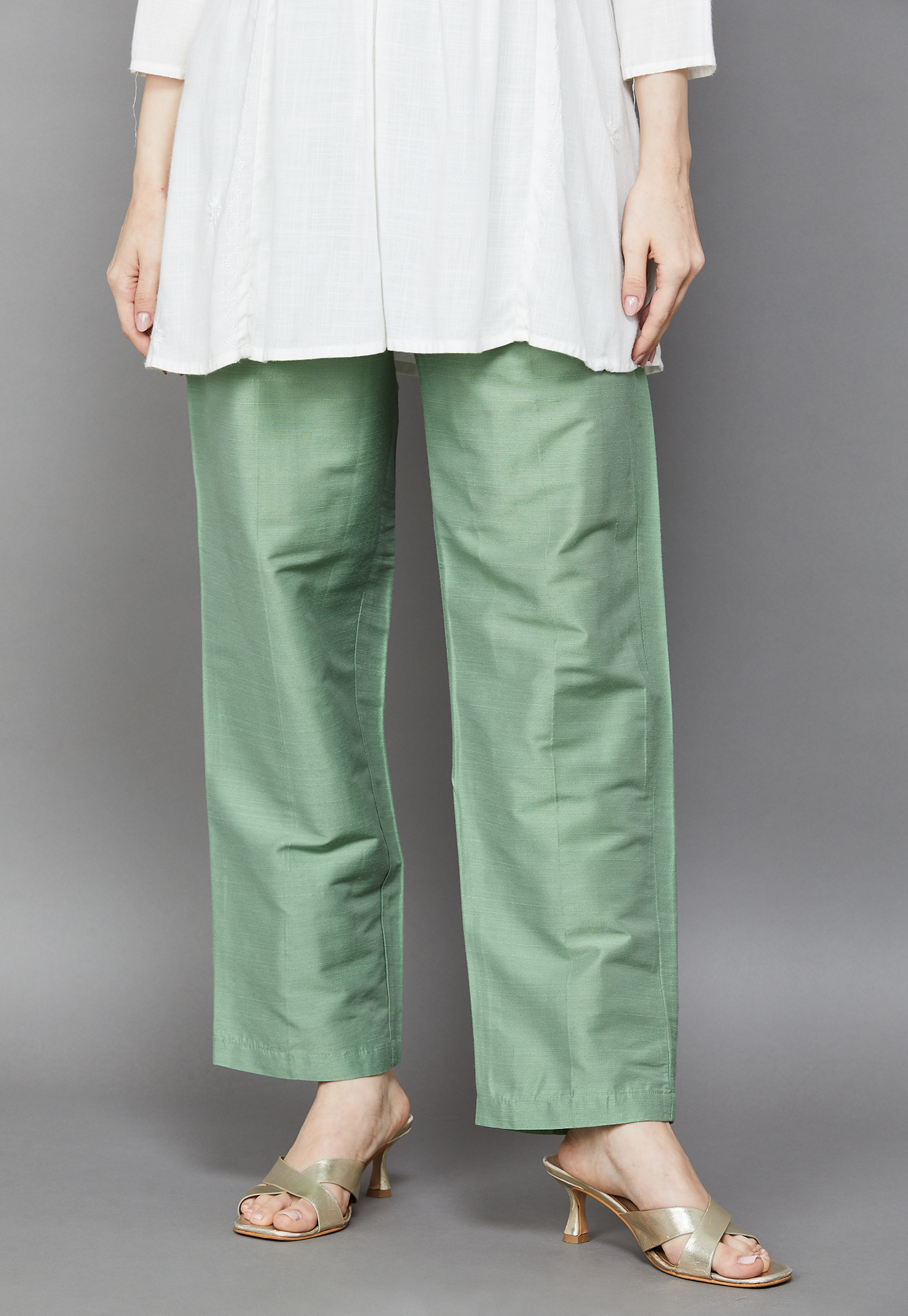 SPAN Solid Straight Pants-picture-18