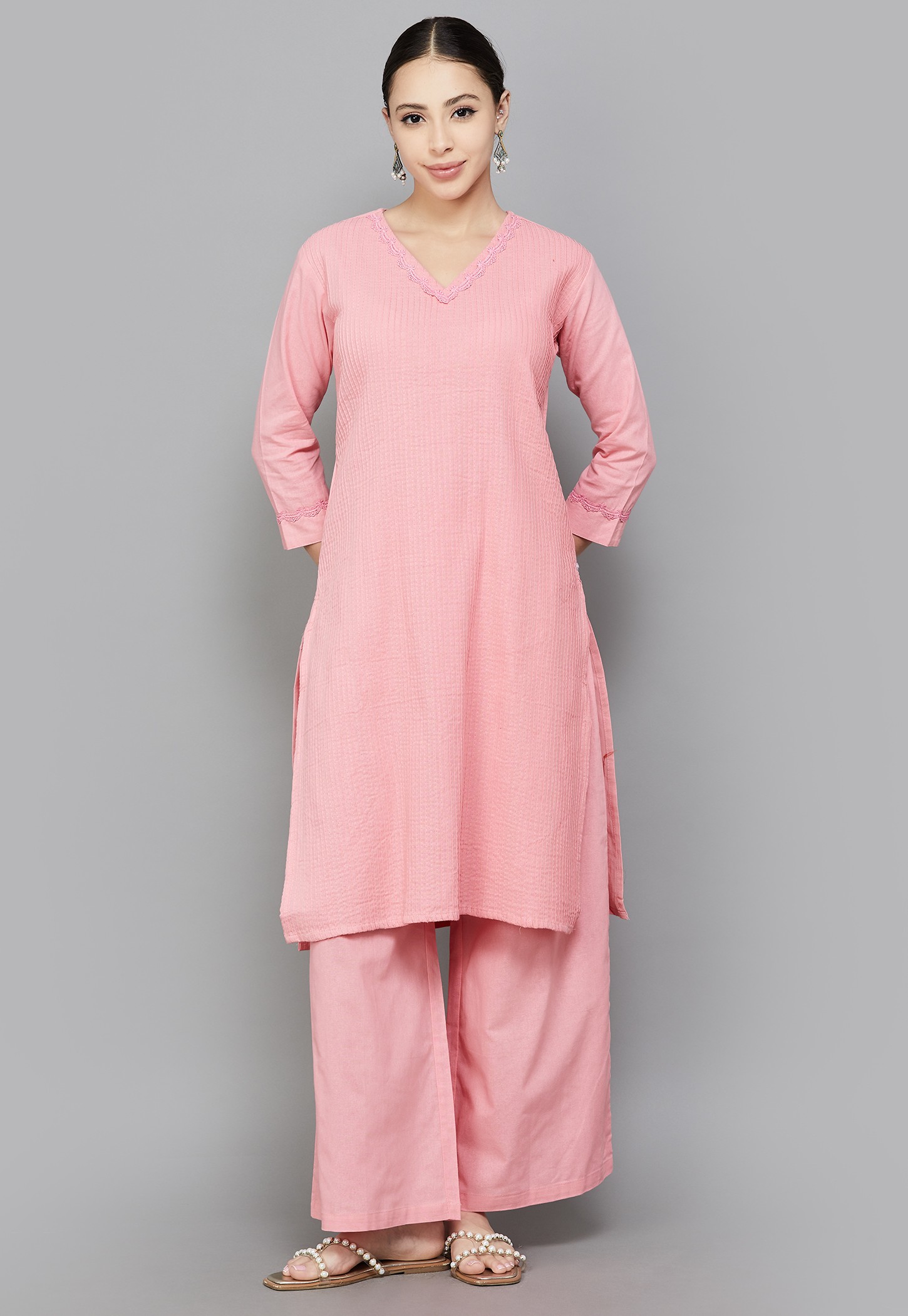 SPAN Pintuck Straight Kurta Set-picture-25