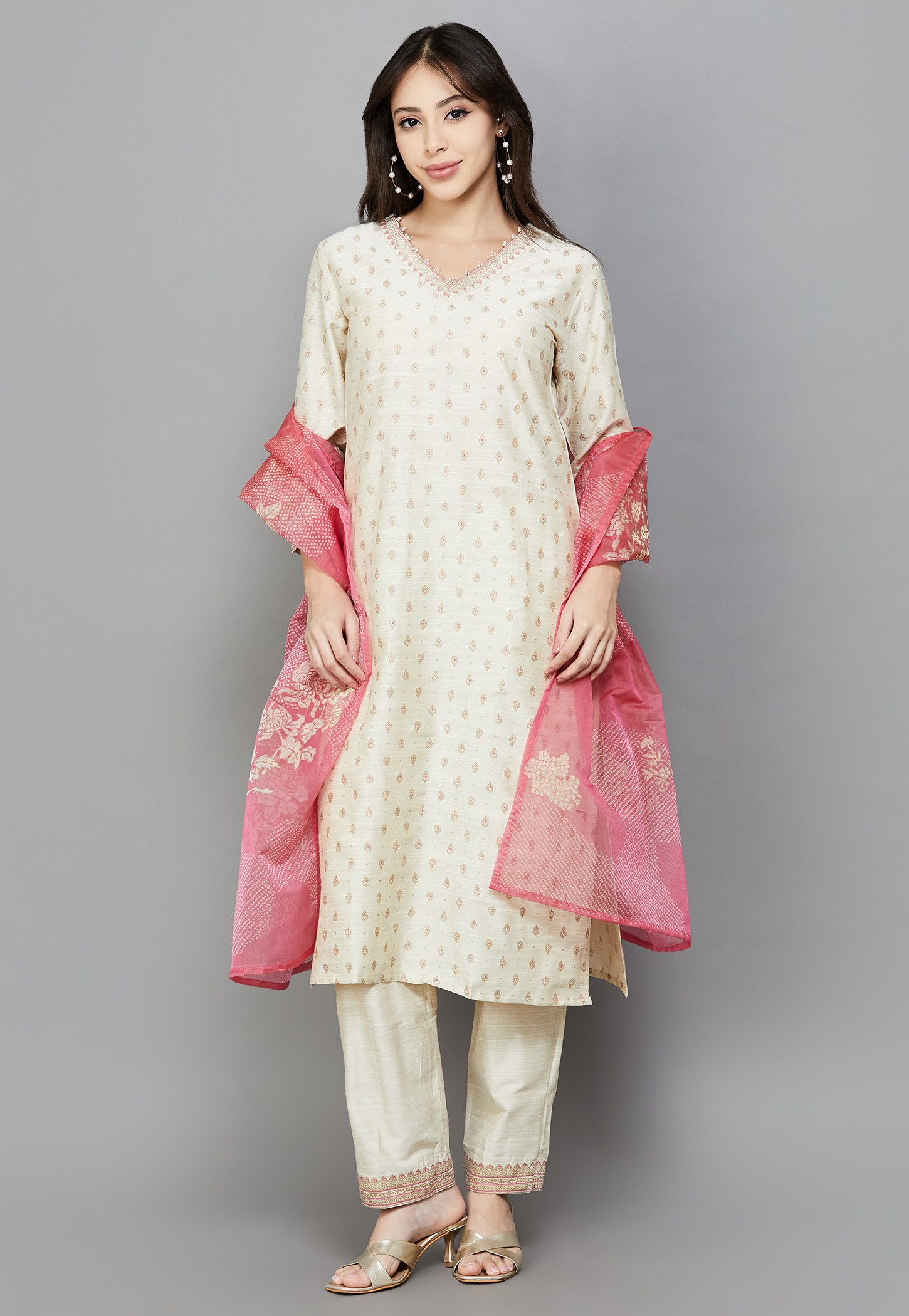 SPAN Motif Print Straight Kurta Set-picture-32