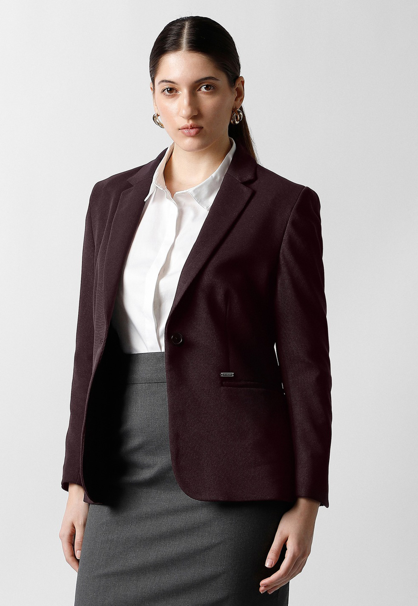 VAN HEUSEN Solid Regular Fit Blazer-picture-10
