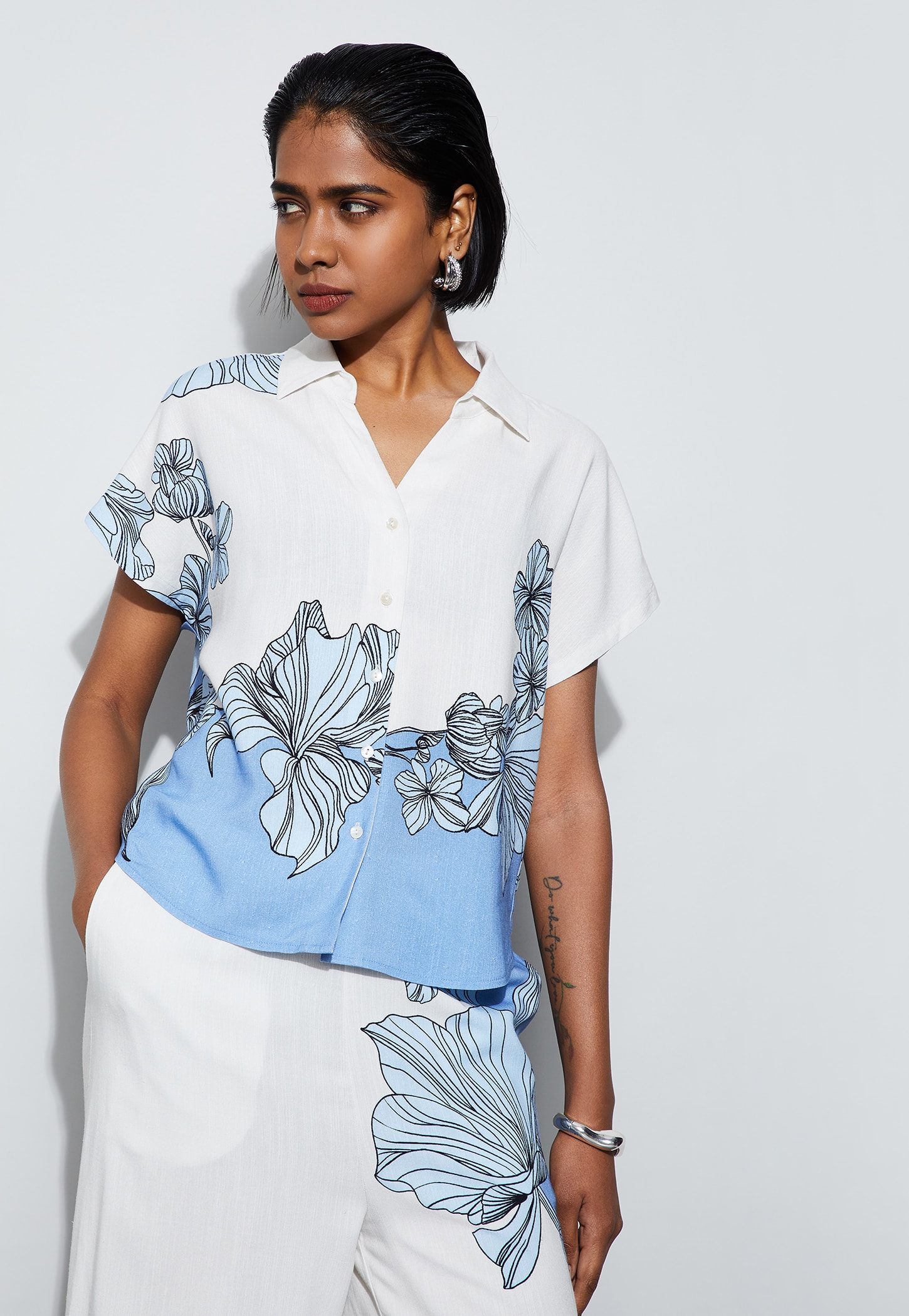 CODE Floral Print Regular Shirt-picture-54