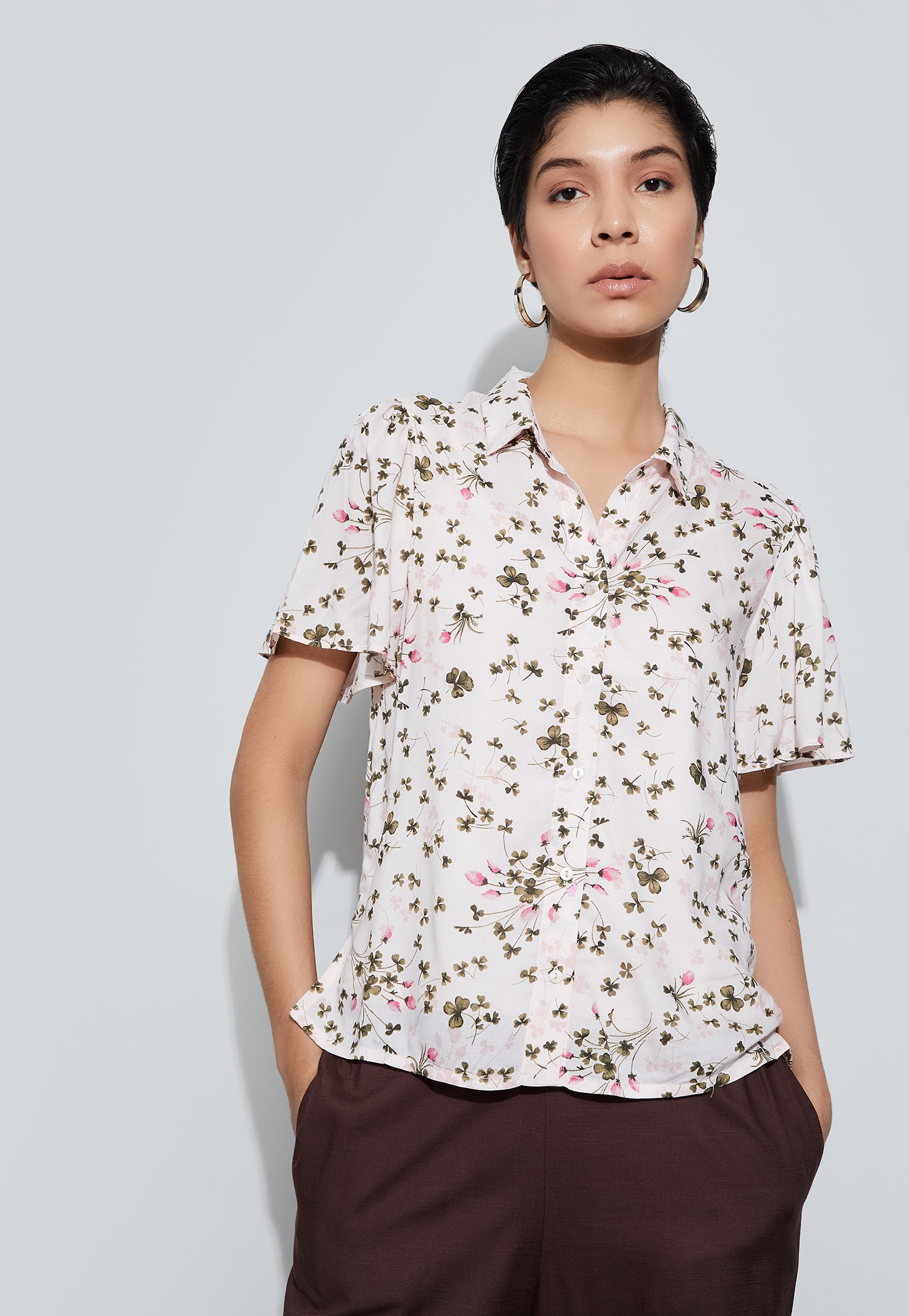 CODE Floral Print Regular Shirt-picture-21