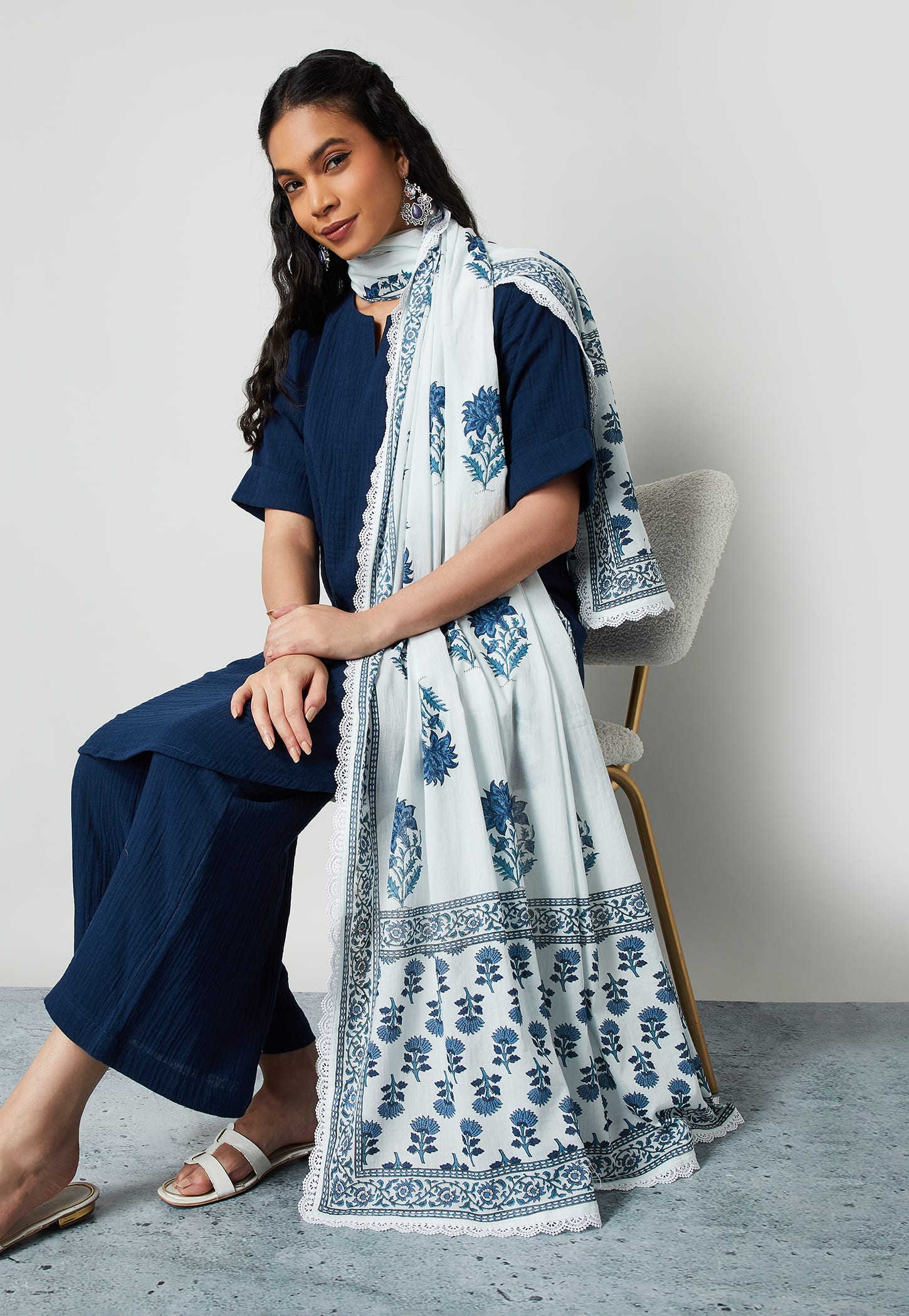 MELANGE Floral Print Dupatta-picture-55