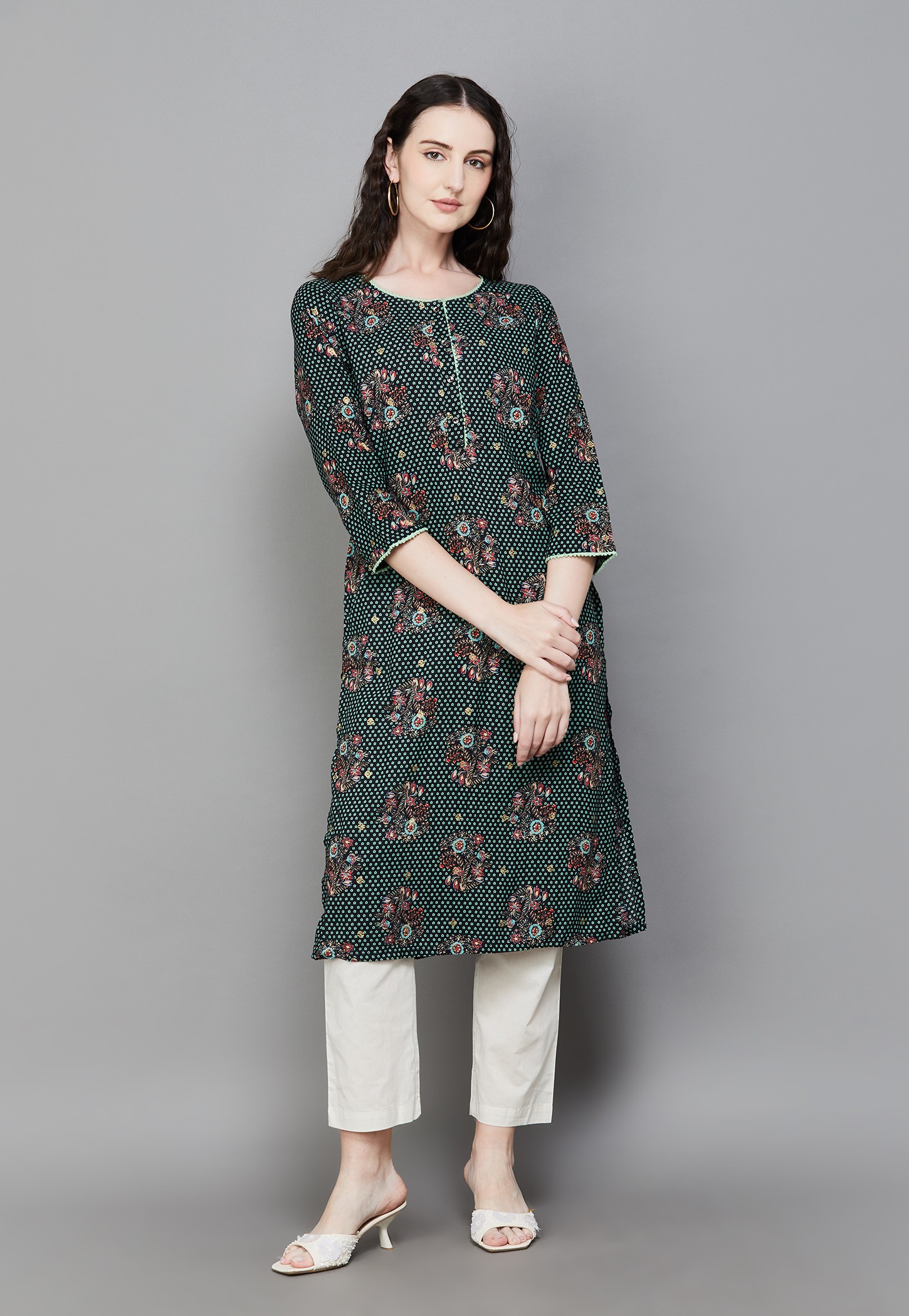 W Floral Print Straight Kurta-picture-33