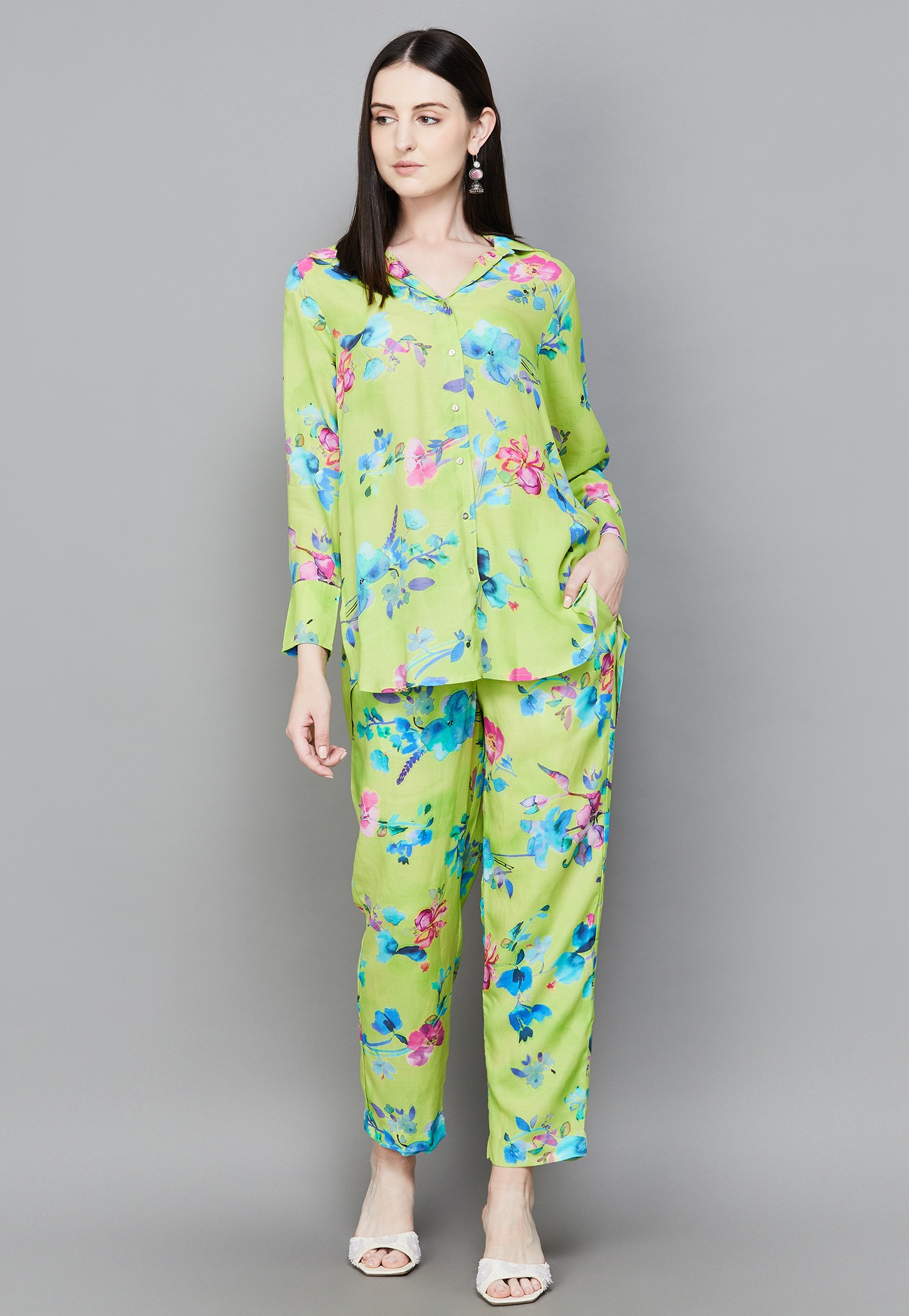 W Floral Print Kurti Set-picture-32
