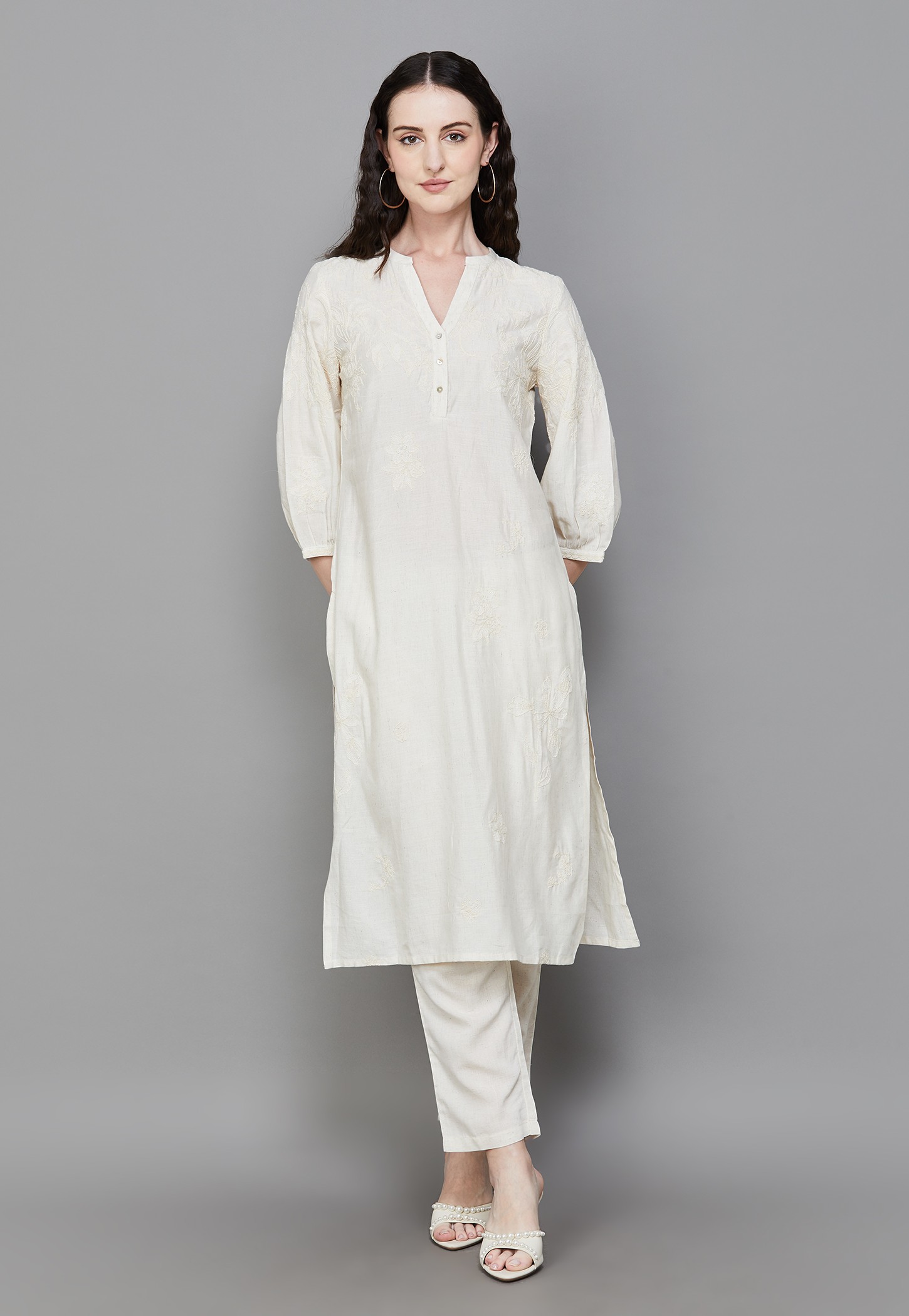 W Embroidered Straight Kurta Set-picture-26