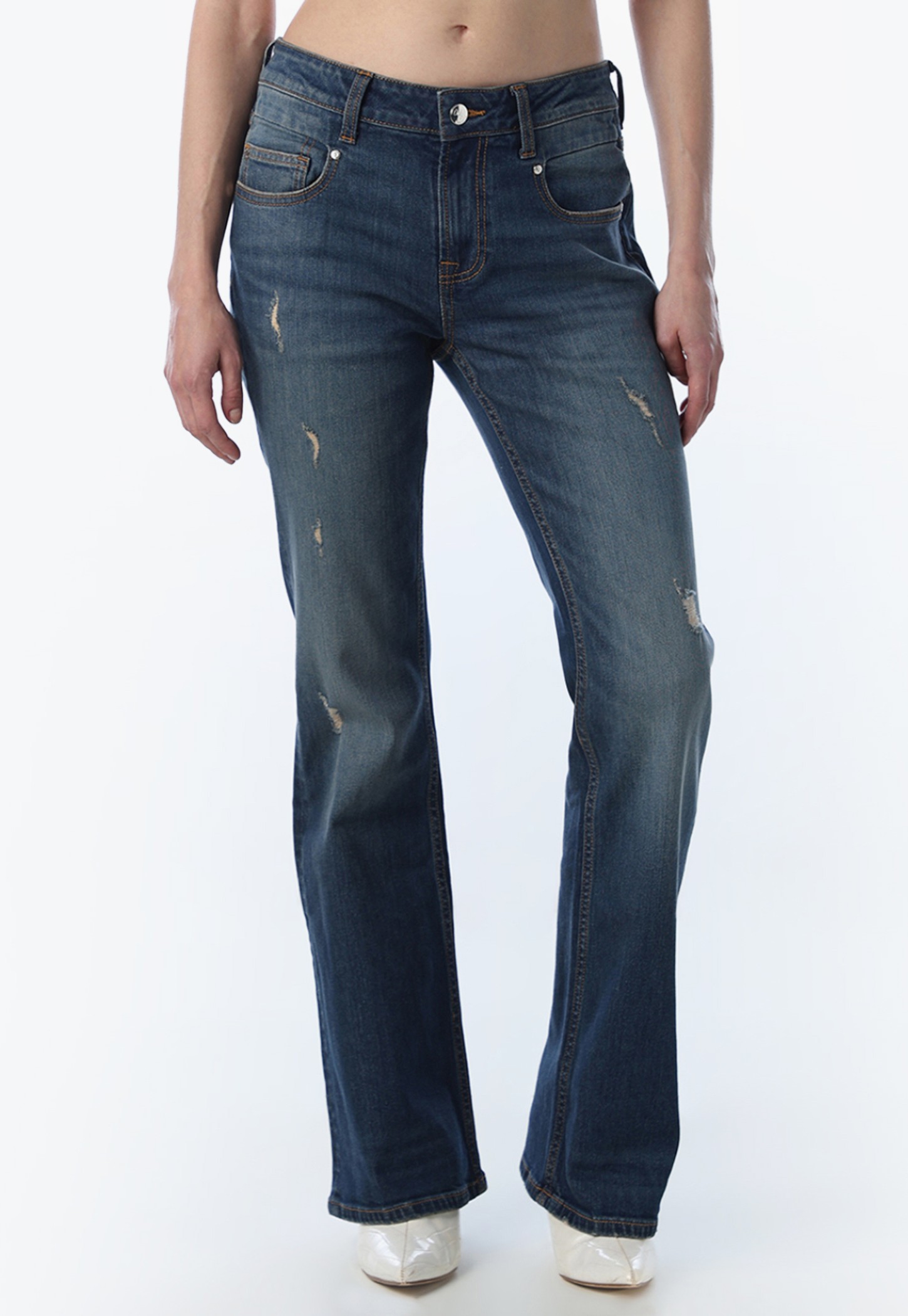 ONLY Distressed Bootcut Fit Jeans-picture-49