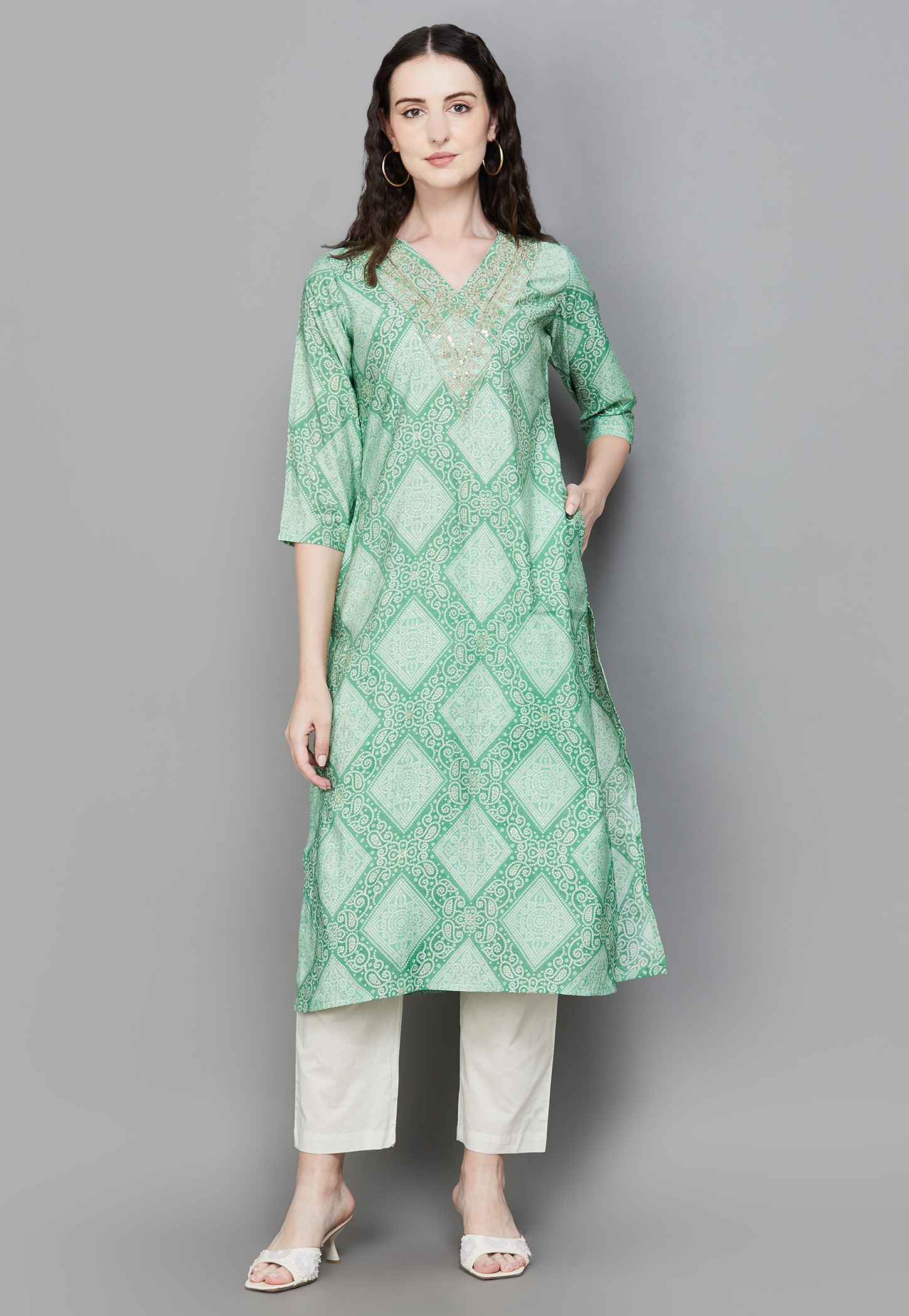 LIBAS Bandhani Print Straight Kurta-picture-16