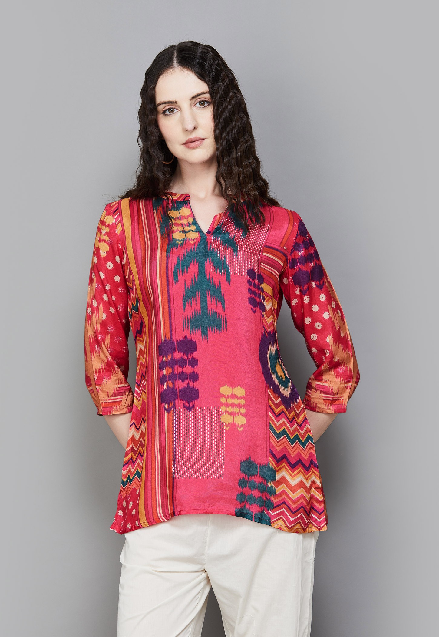 LIBAS Ikat Print Straight Kurti-picture-20