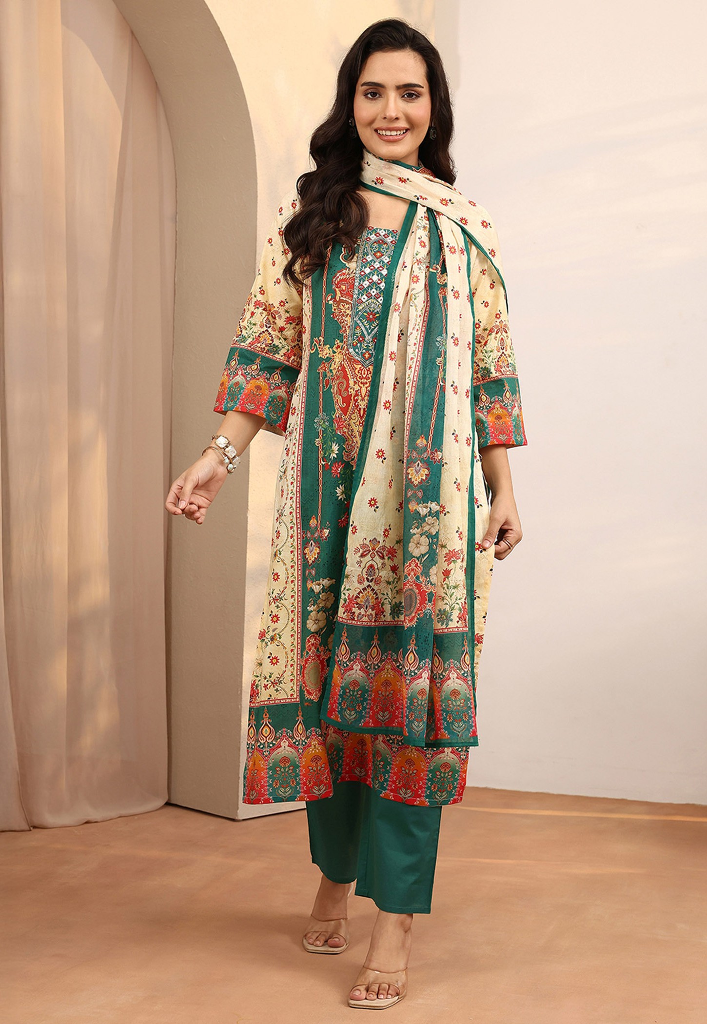 LIBAS Embroidered Straight Kurta Set-picture-35
