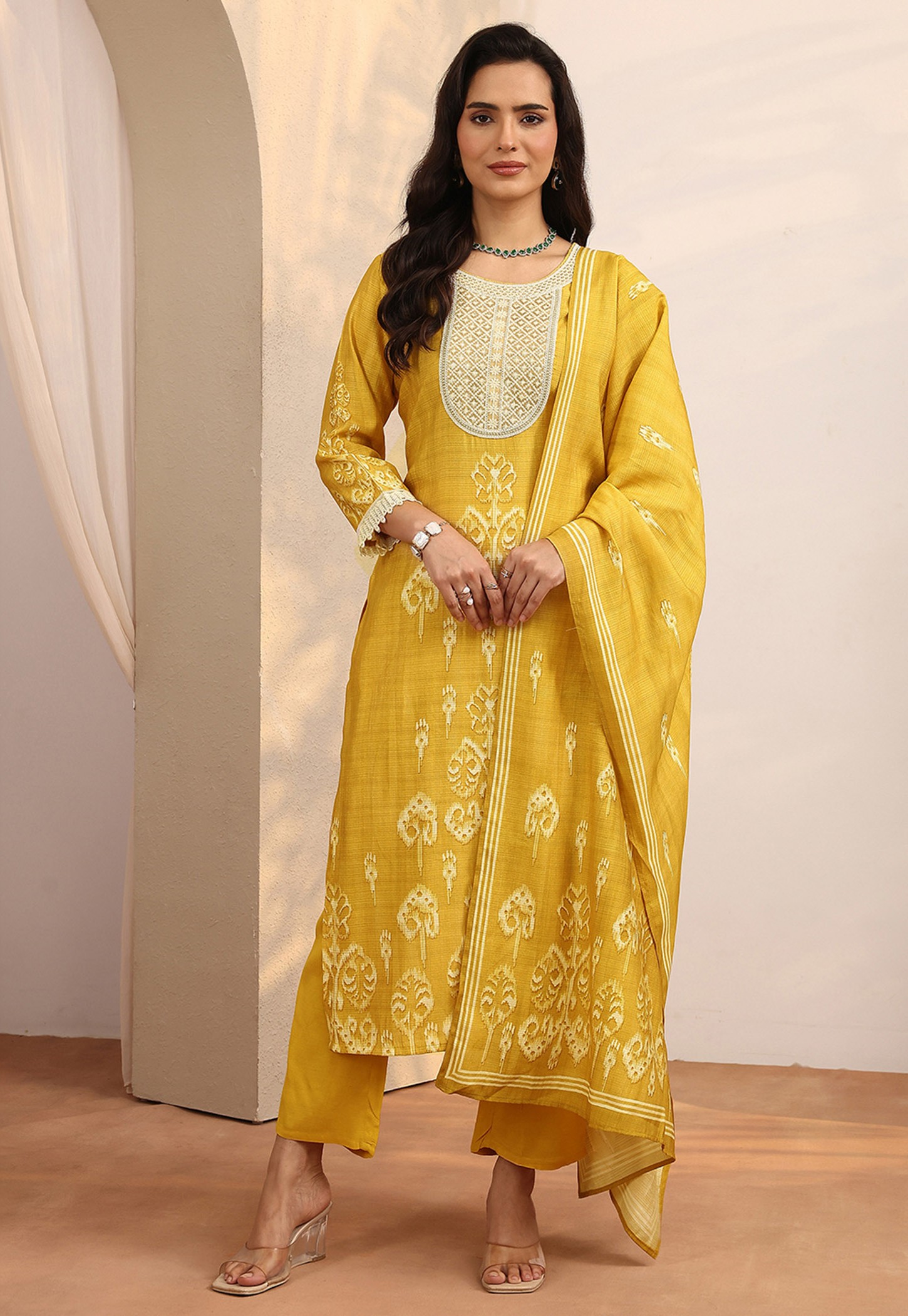 LIBAS Embroidered Kurta Set-picture-27