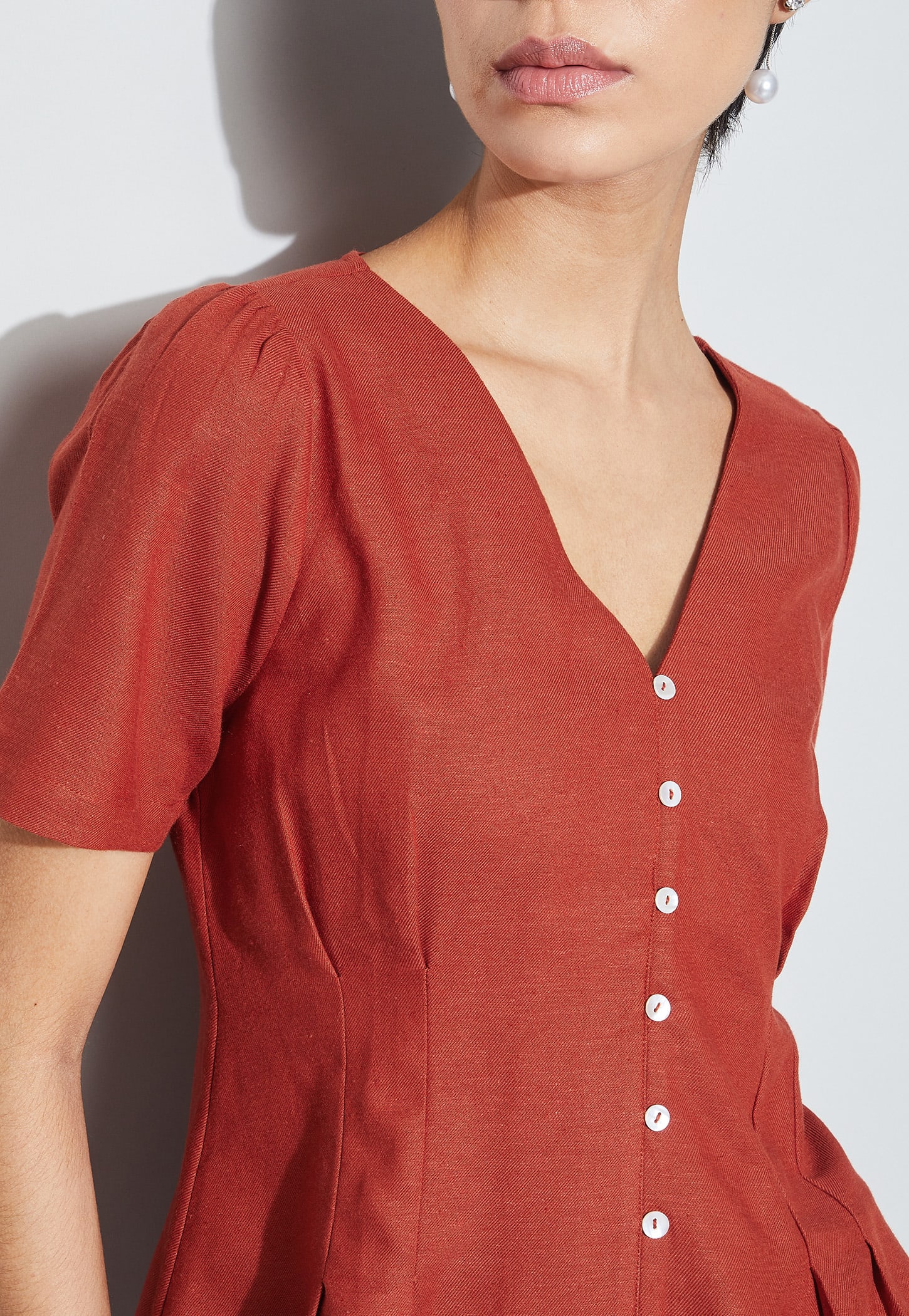 CODE Solid V-Neck Top-picture-21
