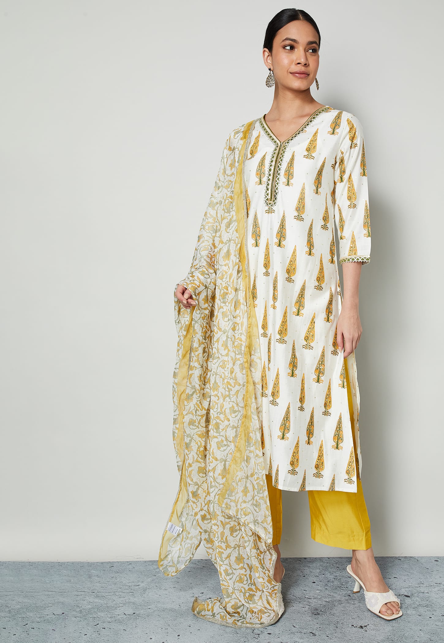 MELANGE Printed Straight Kurta Set-picture-37