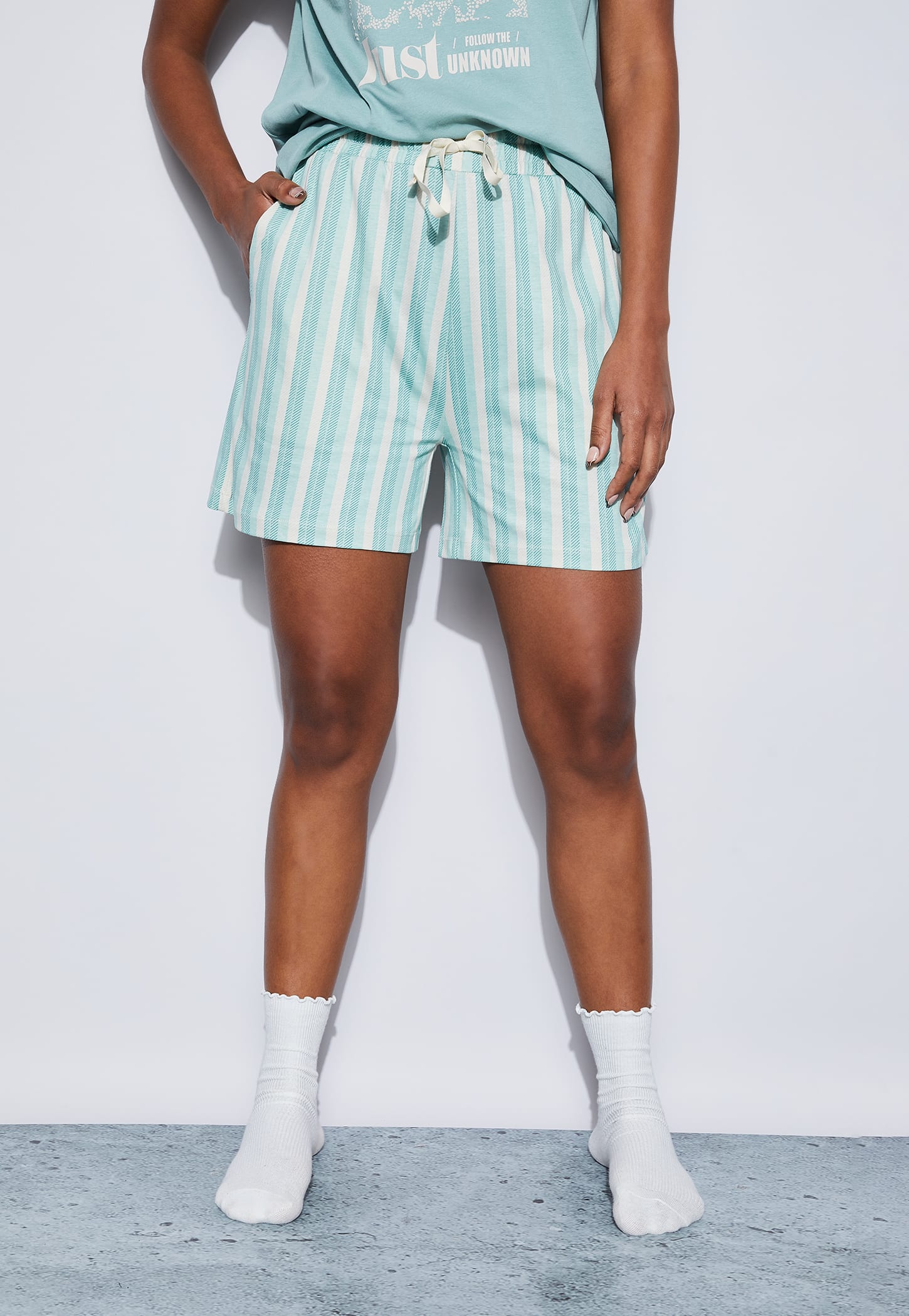 GINGER Striped Lounge Shorts-picture-25
