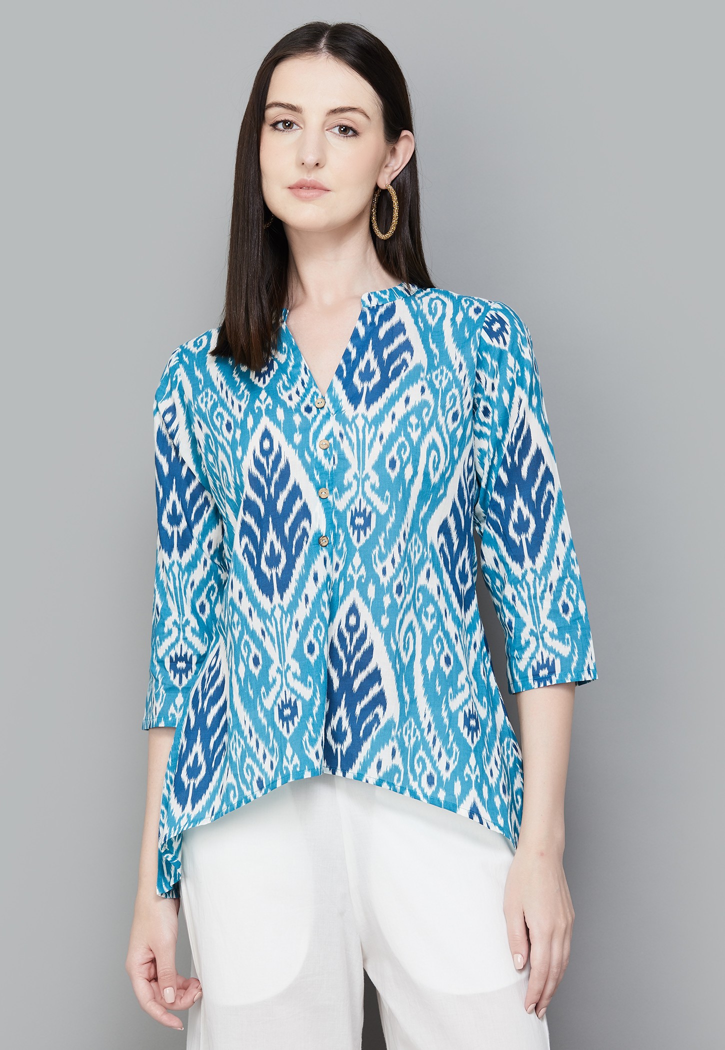 LIBAS Ethnic Motif Asymmetric Kurti-picture-37
