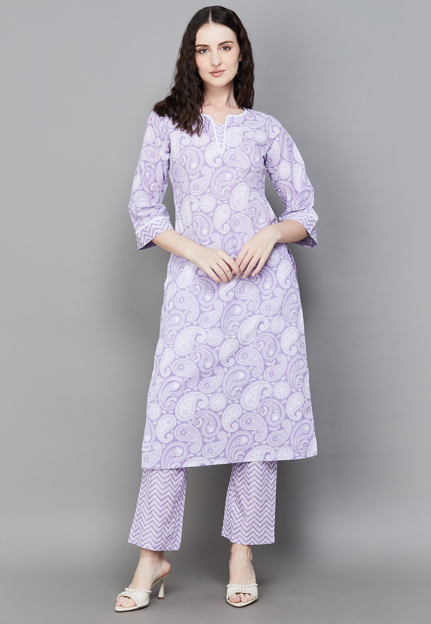 LIBAS Paisley Print Straight Kurta Set-picture-34