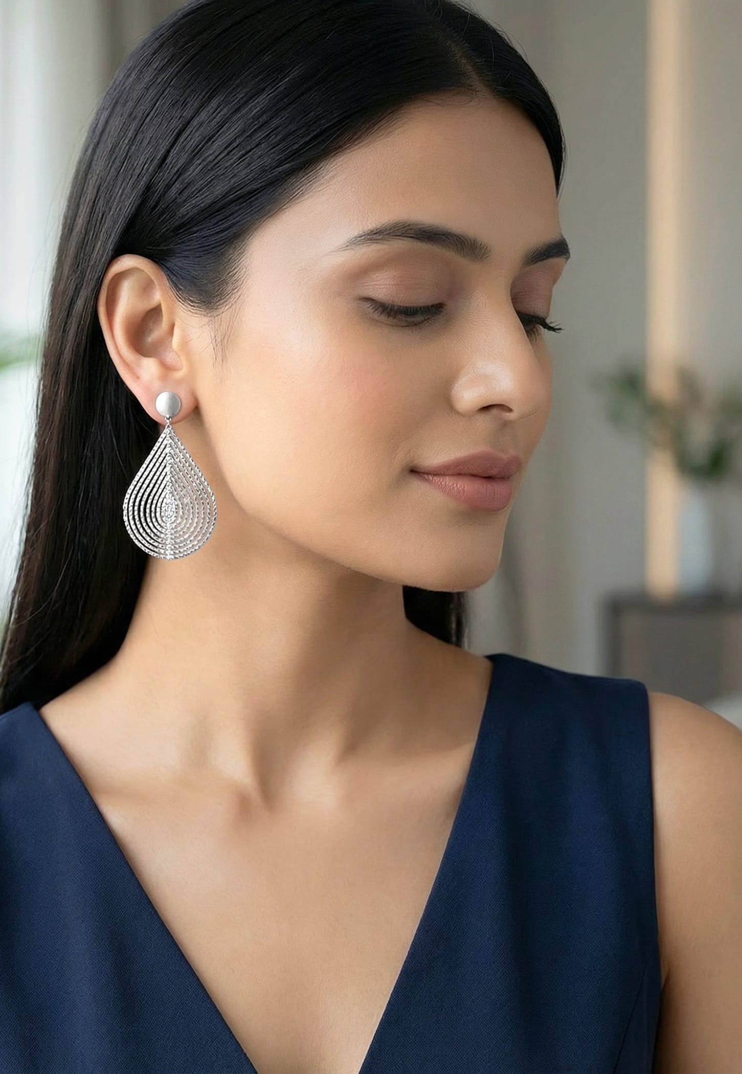 GIVA Teardrop 925 Sterling Silver Dangler Earrings-picture-15