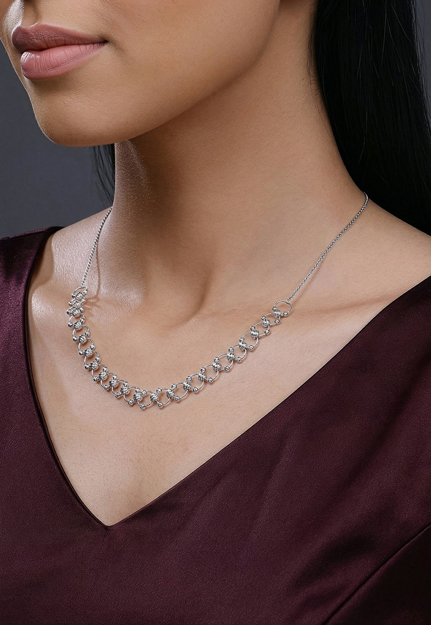 GIVA Glow in Motion Sterling Silver Necklace-image-16