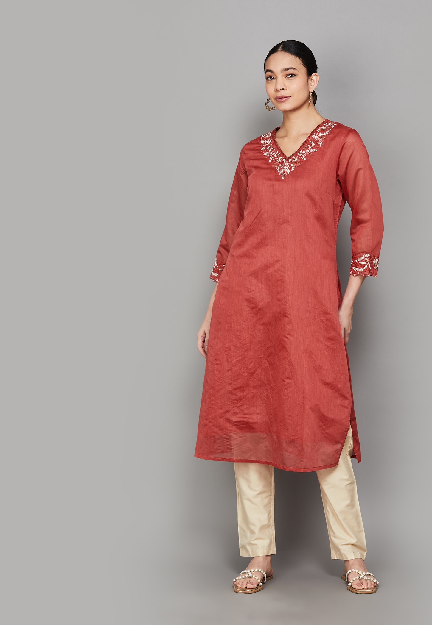 W Embroidered Straight Kurta-picture-30