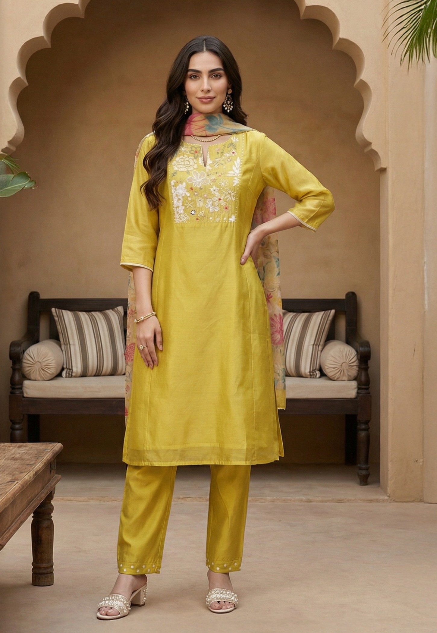 W Embroidered Kurta Set-picture-27
