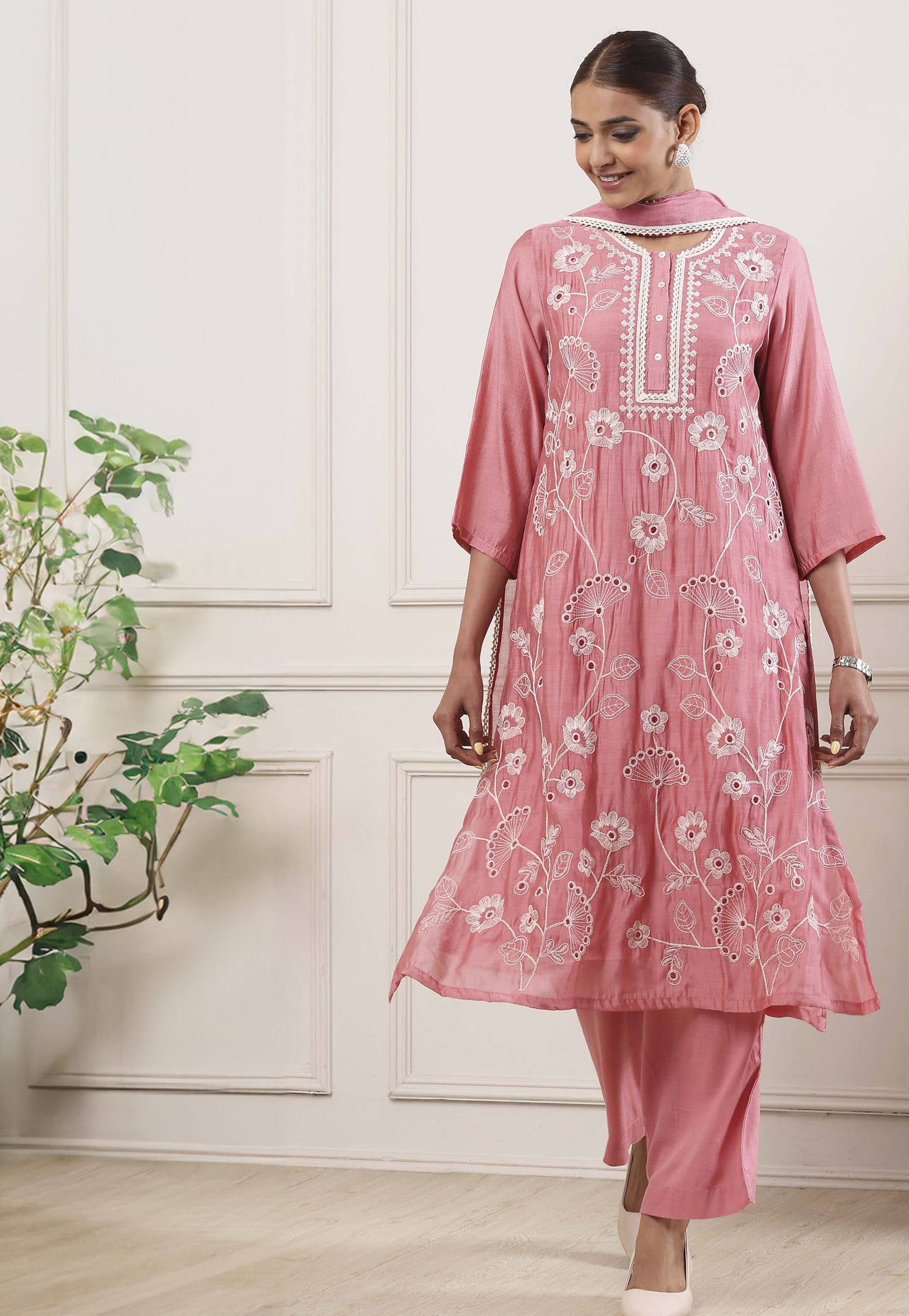 BIBA Embroidered Straight Kurta Set-picture-31