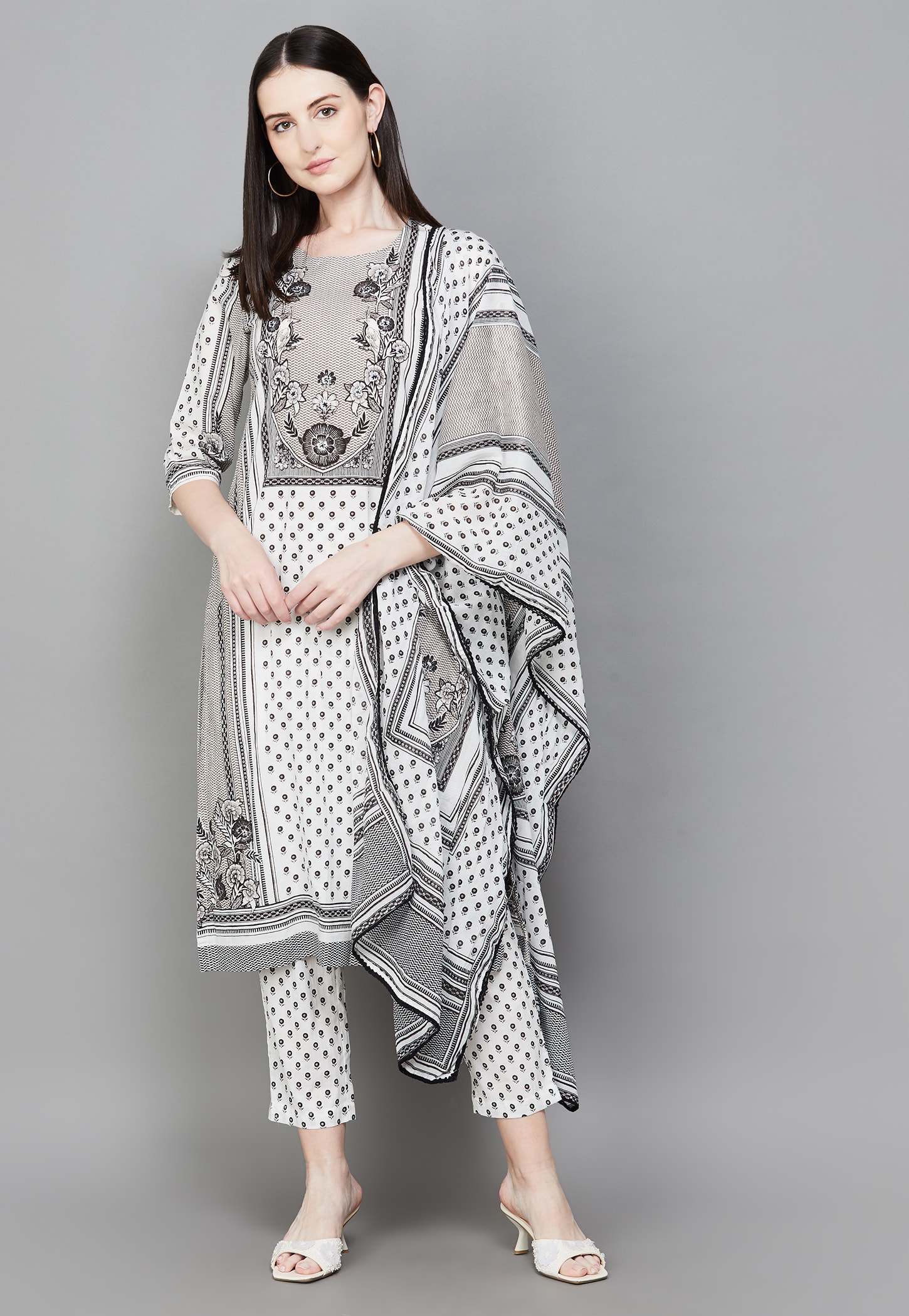 BIBA Floral Print A-line Kurta Set-picture-32