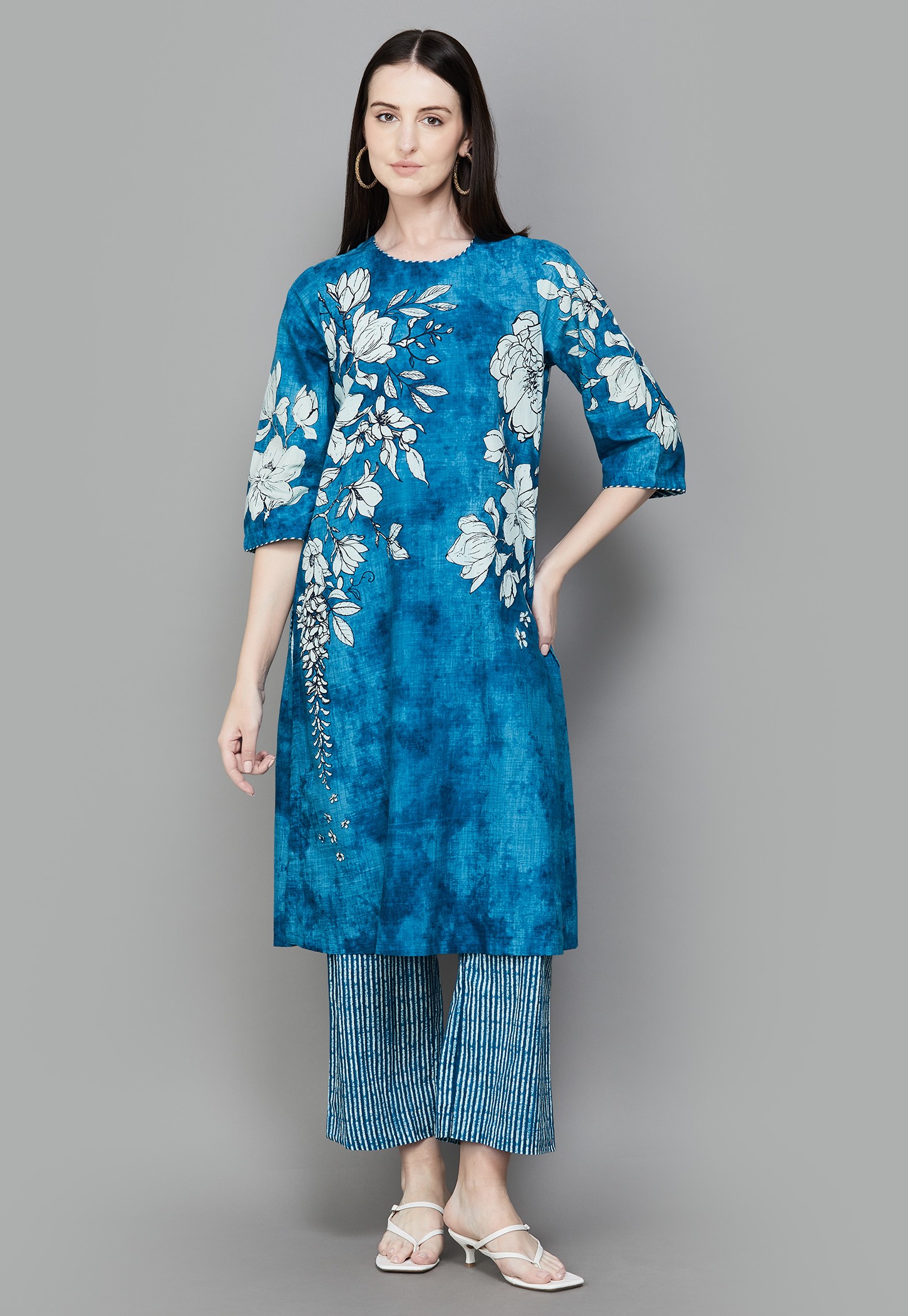 BIBA Floral Print Kurta Set-picture-20
