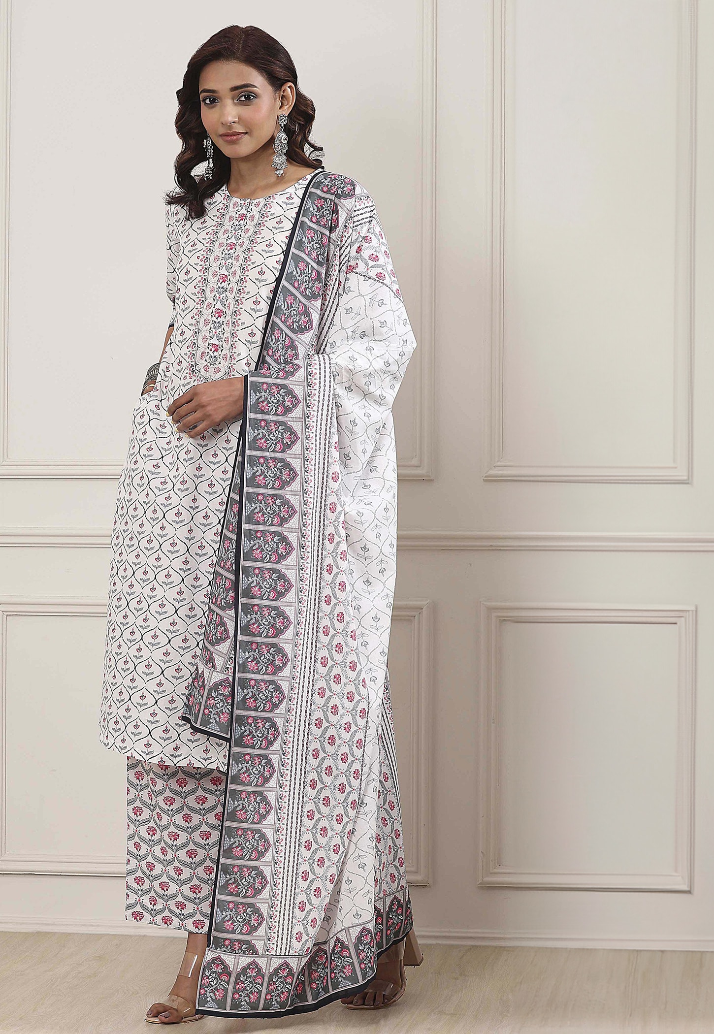 BIBA Floral Print Straight Kurta Set-picture-15