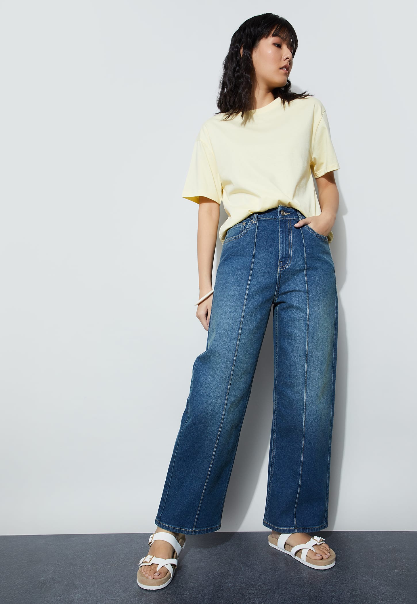 FAME FOREVER Washed High-Rise Wide Leg Jeans-picture-19