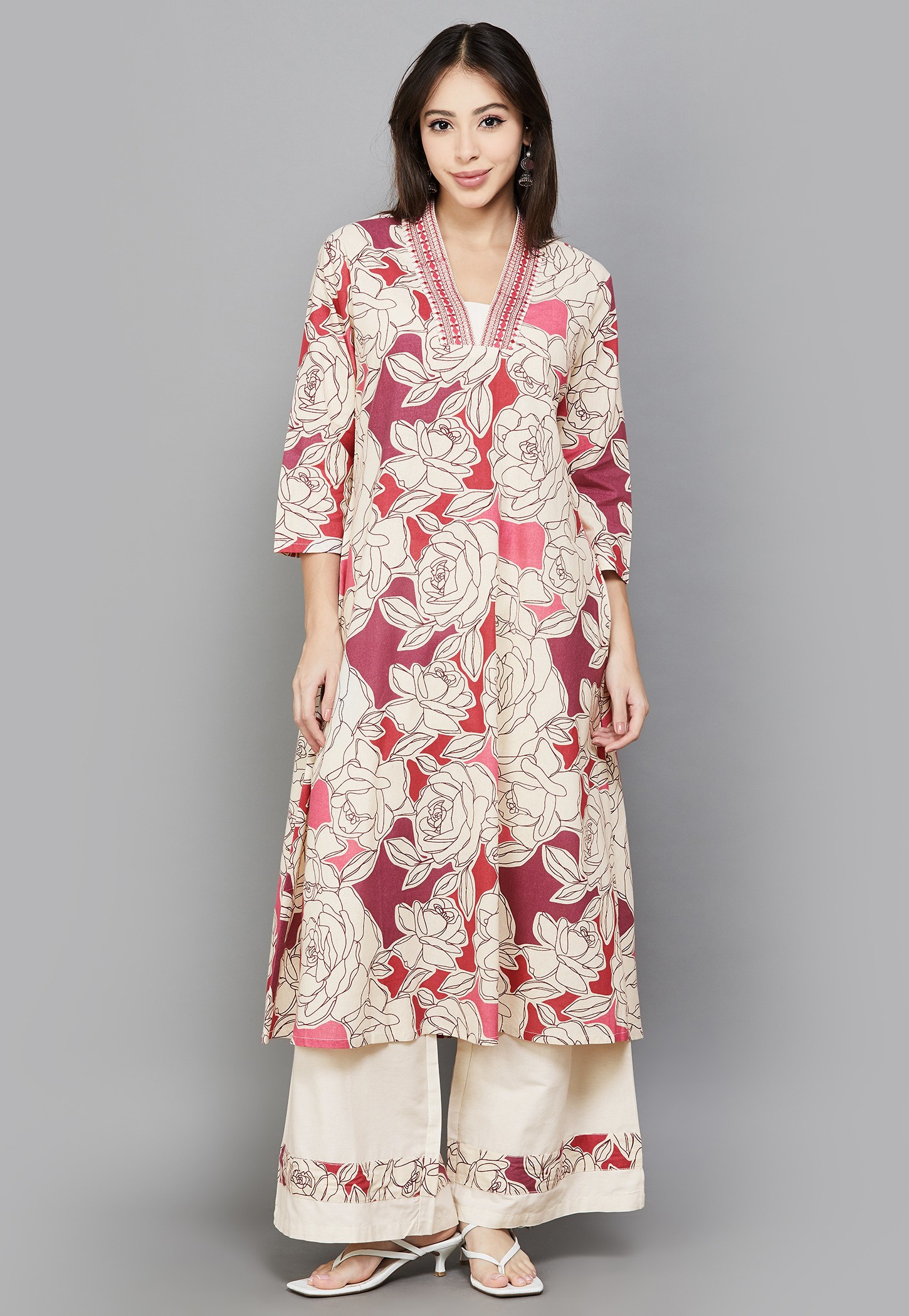 SPAN Floral Print A-line Kurta Set-picture-12
