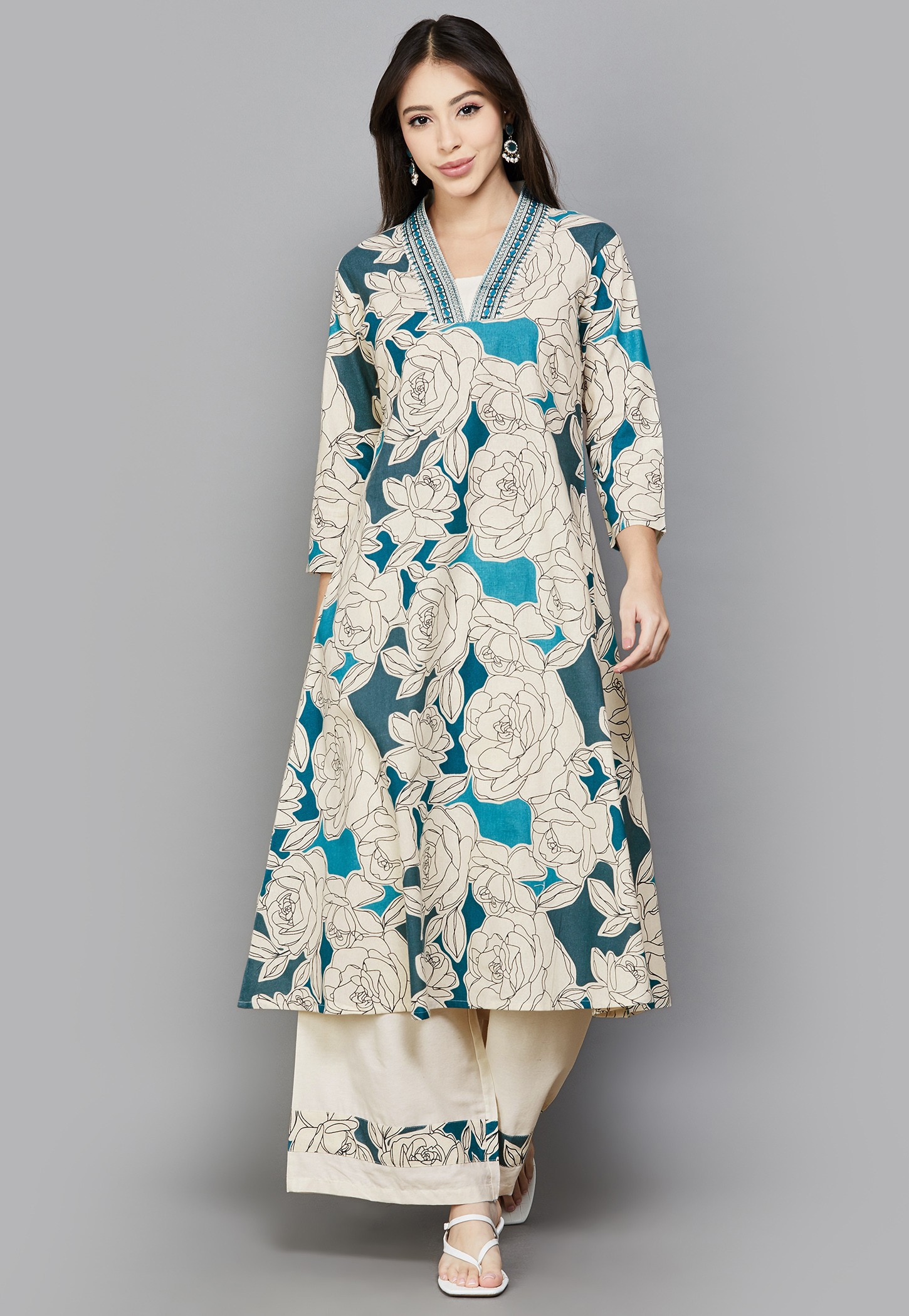 SPAN Floral Print Kurta Set-picture-29