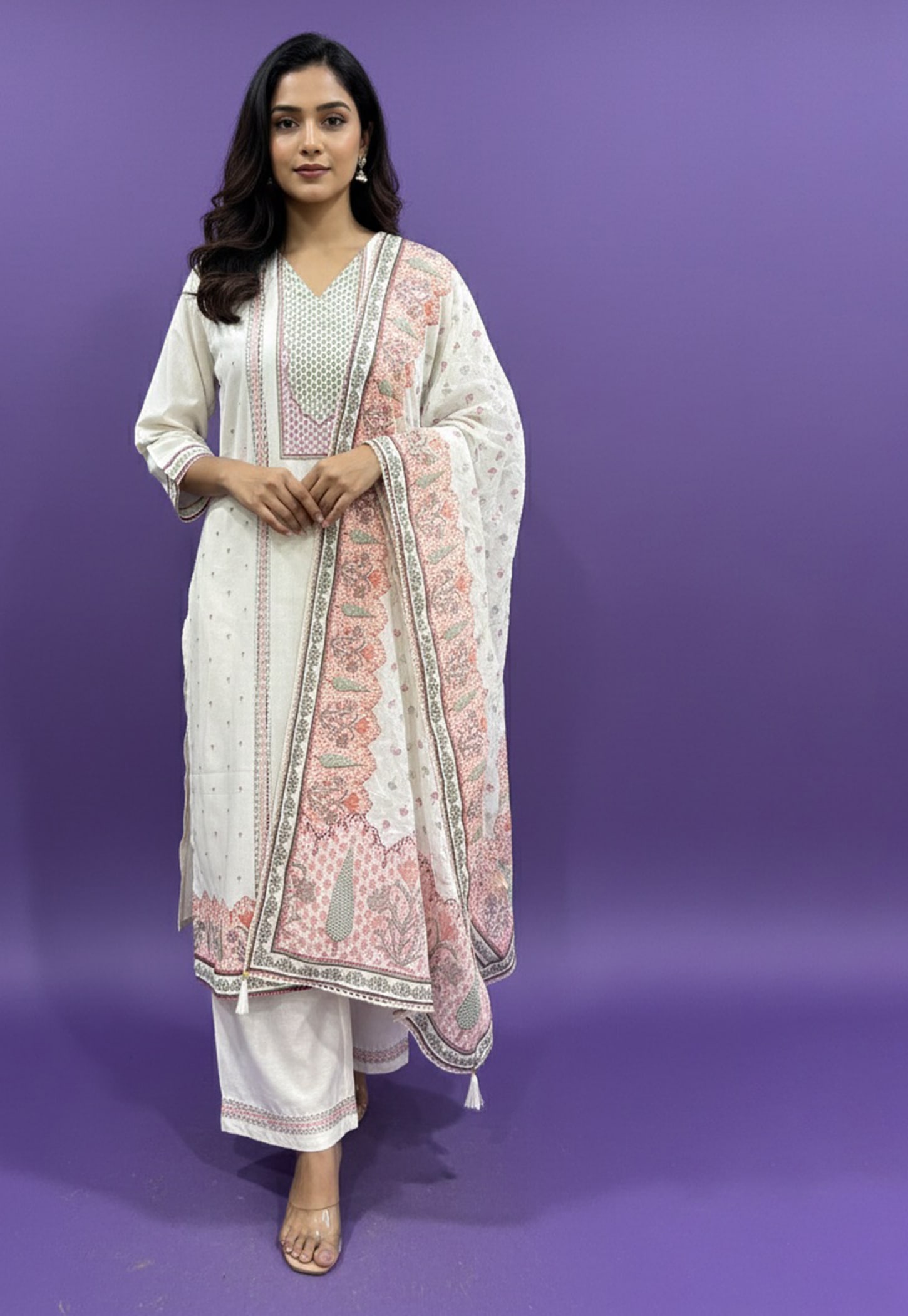 SPAN Printed Straight Kurta Set-picture-42