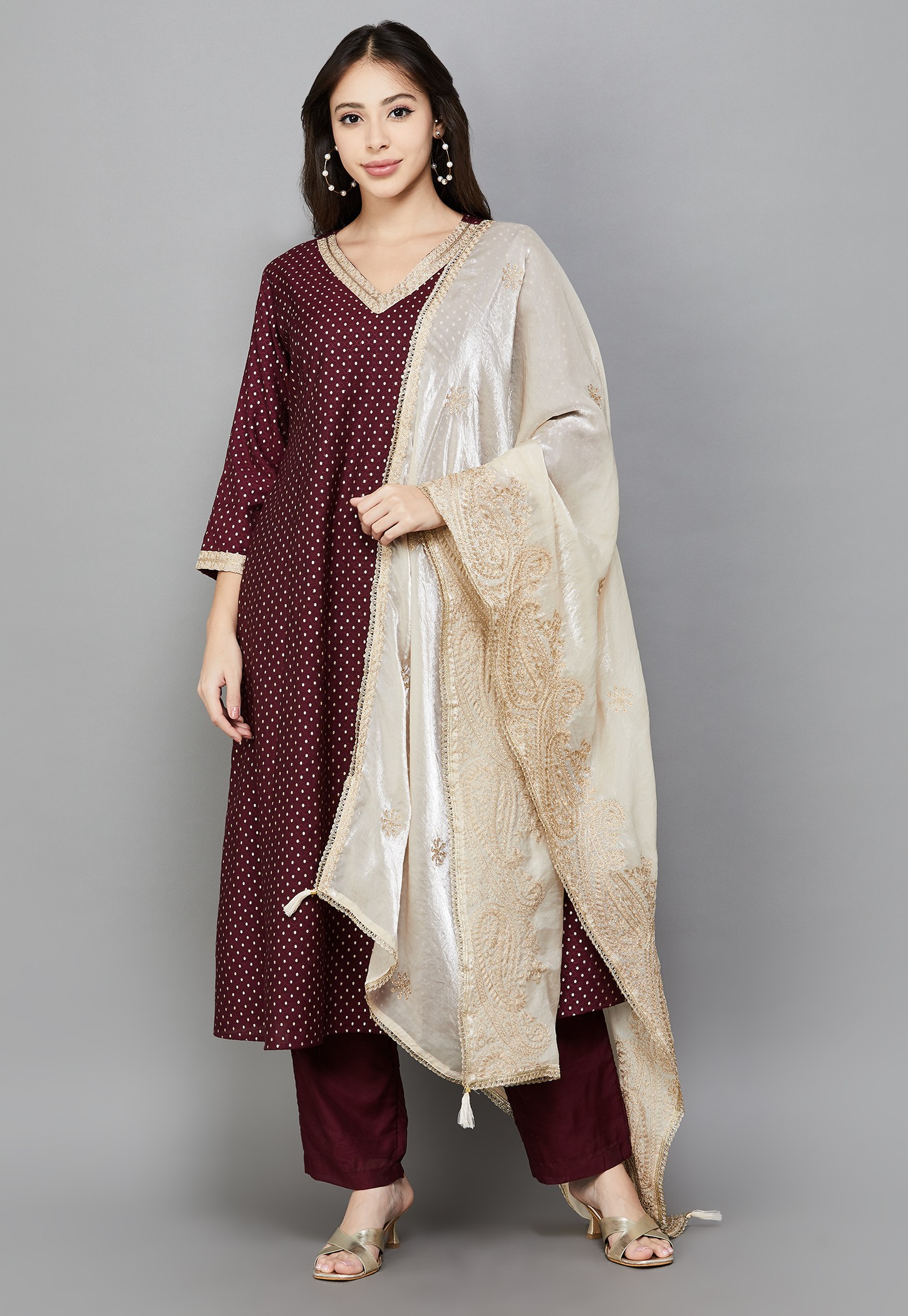 SPAN Ethnic Motif Print A-line Kurta Set-picture-54