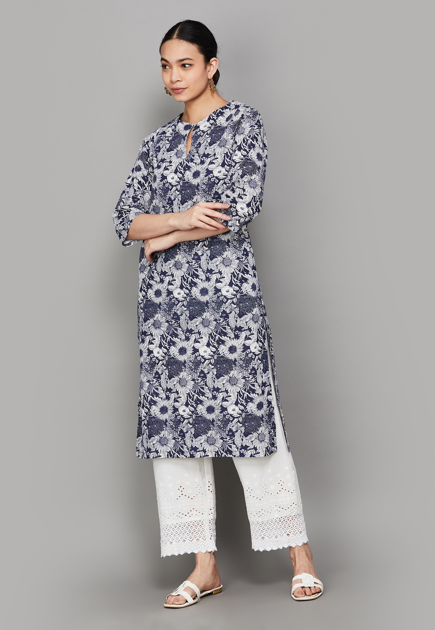 BIBA Floral Print Straight Kurta-picture-12