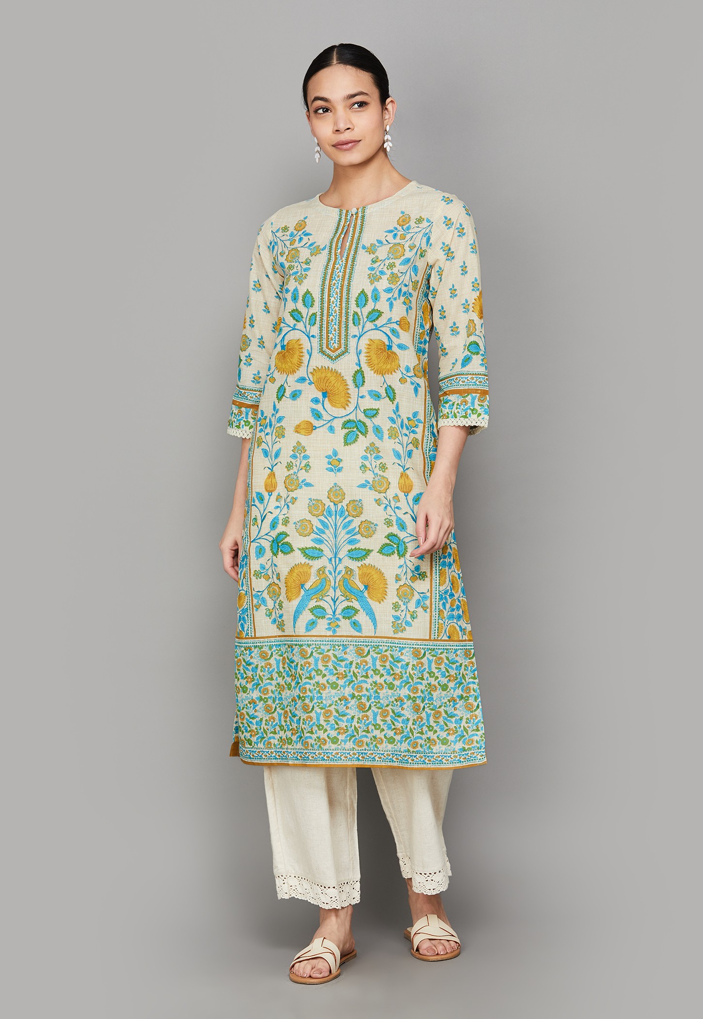 BIBA Ethnic Motif Straight Kurta-picture-37