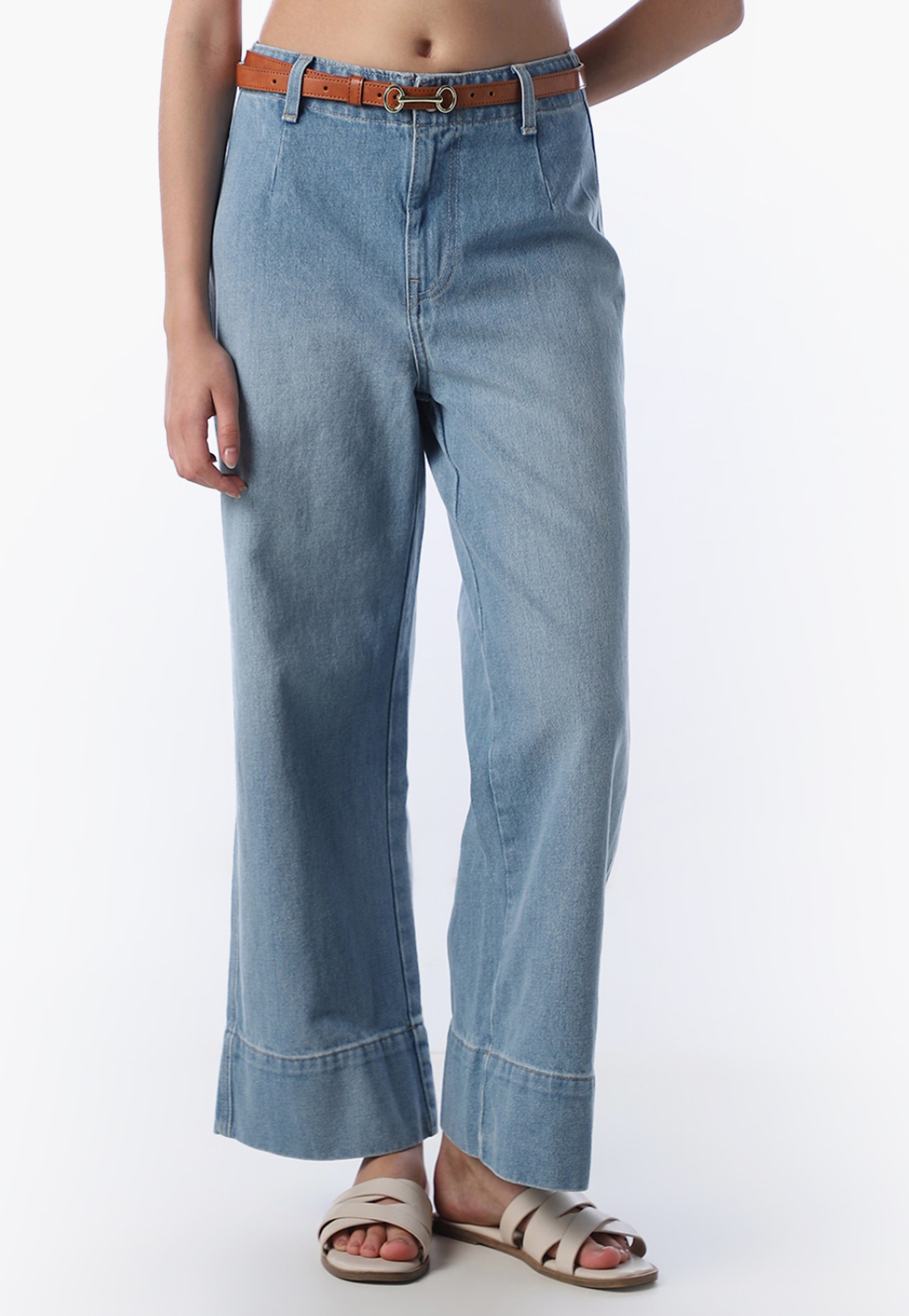 ONLY Solid Wide Leg Jeans-picture-32