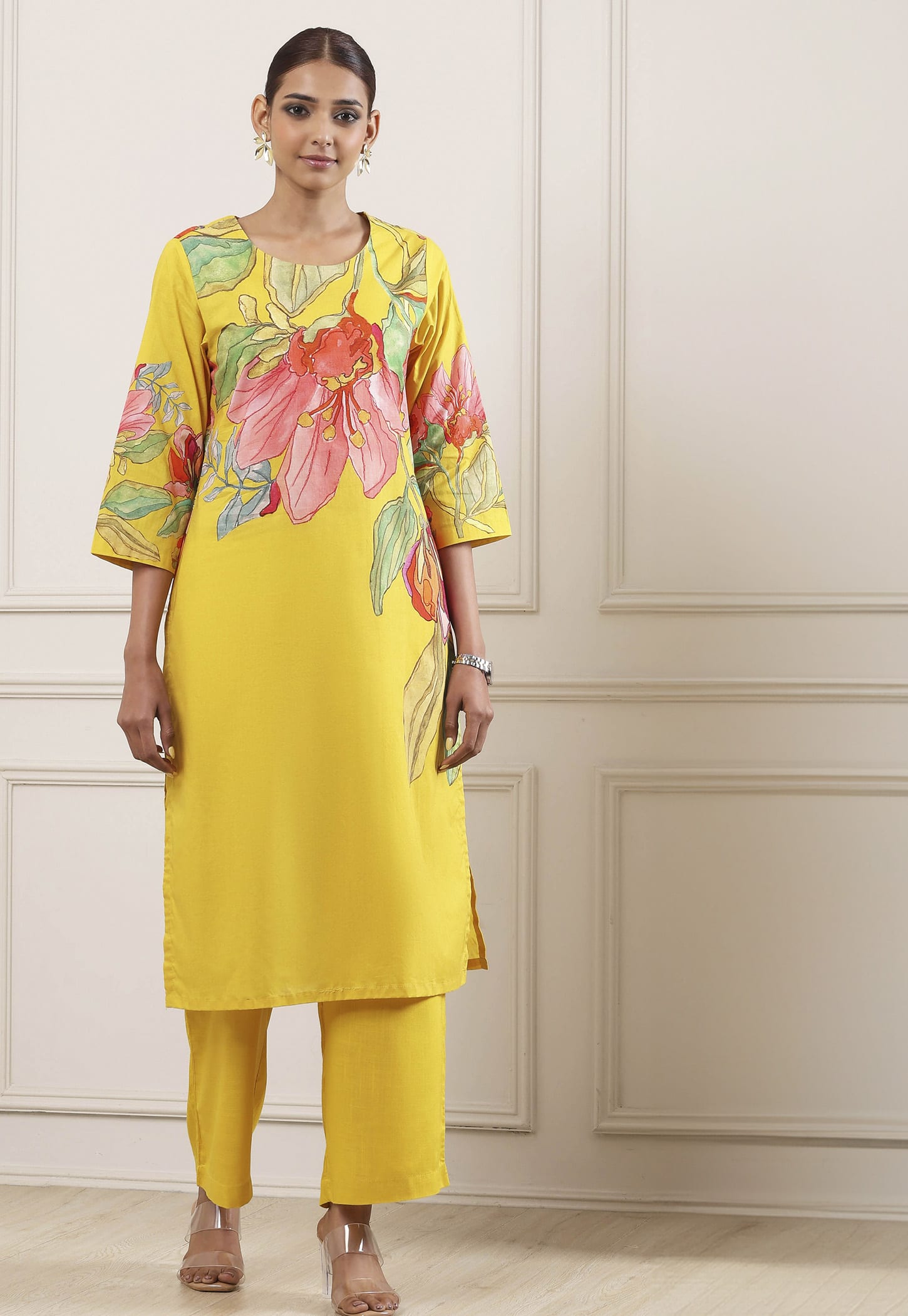 BIBA Floral Print Straight Kurta Set-picture-24