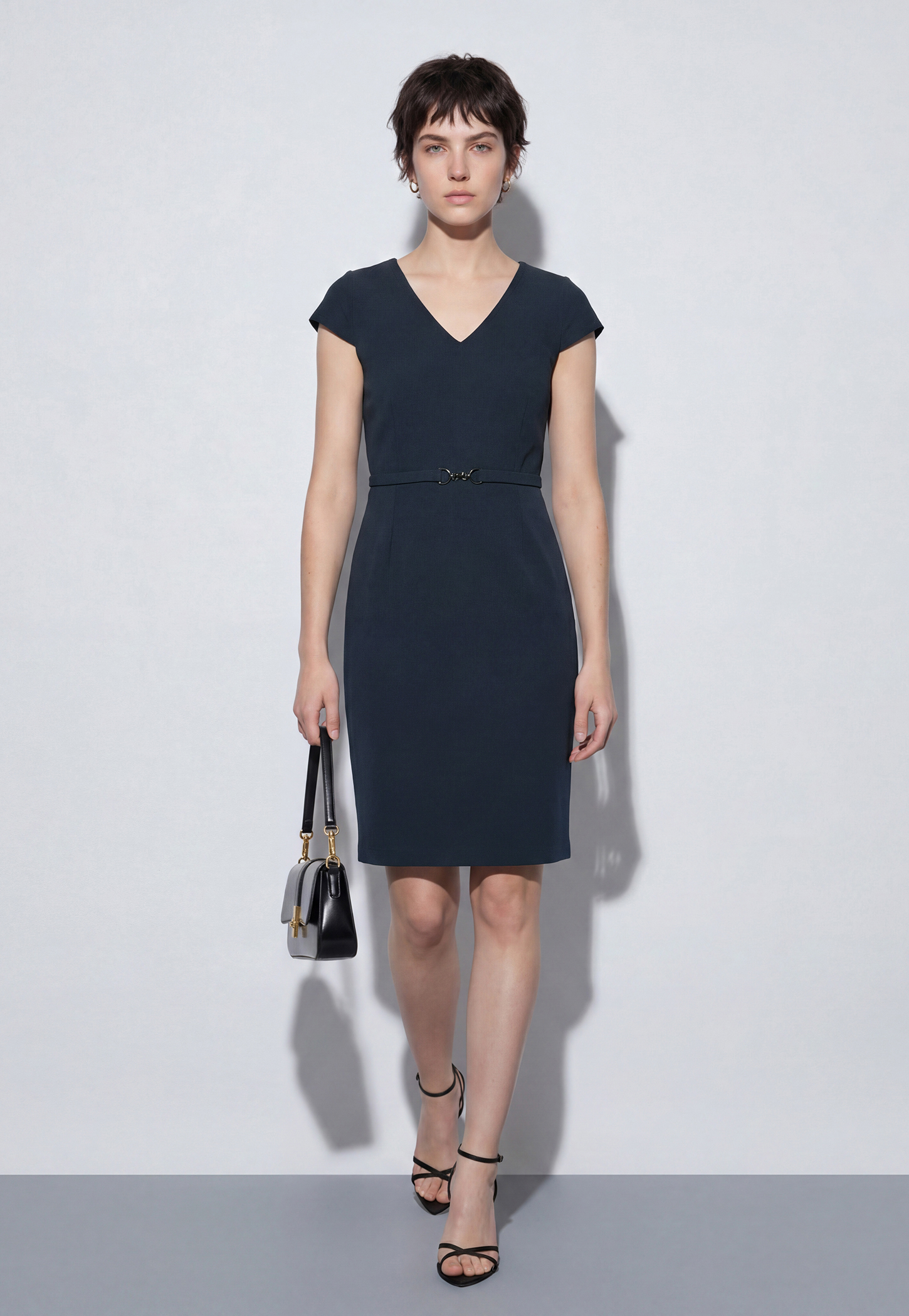CODE CLASSIC Solid Sheath Dress-picture-41